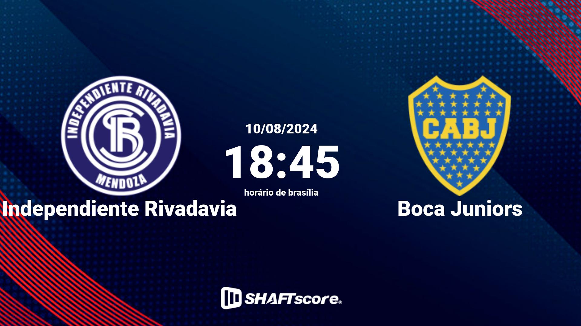 Estatísticas do jogo Independiente Rivadavia vs Boca Juniors 10.08 18:45