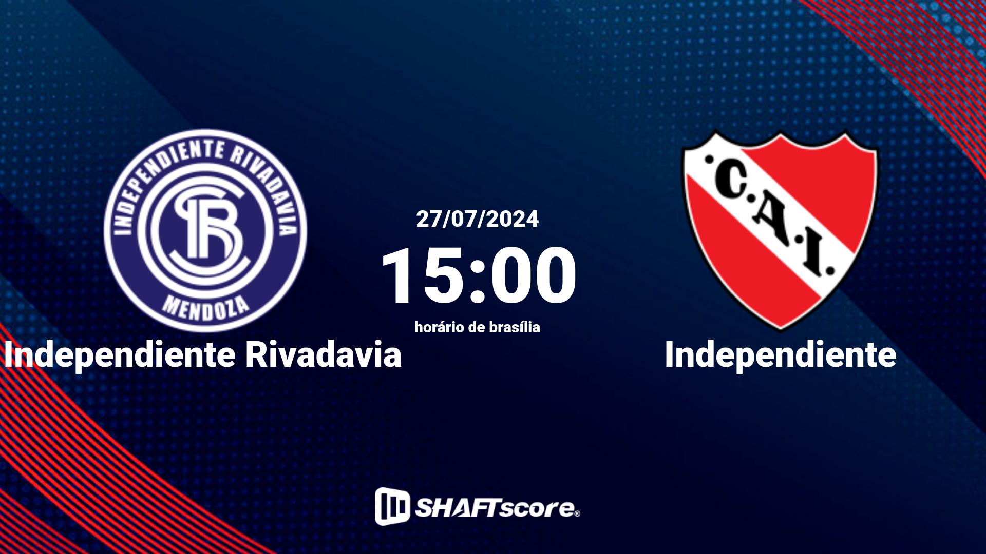 Estatísticas do jogo Independiente Rivadavia vs Independiente 27.07 15:00