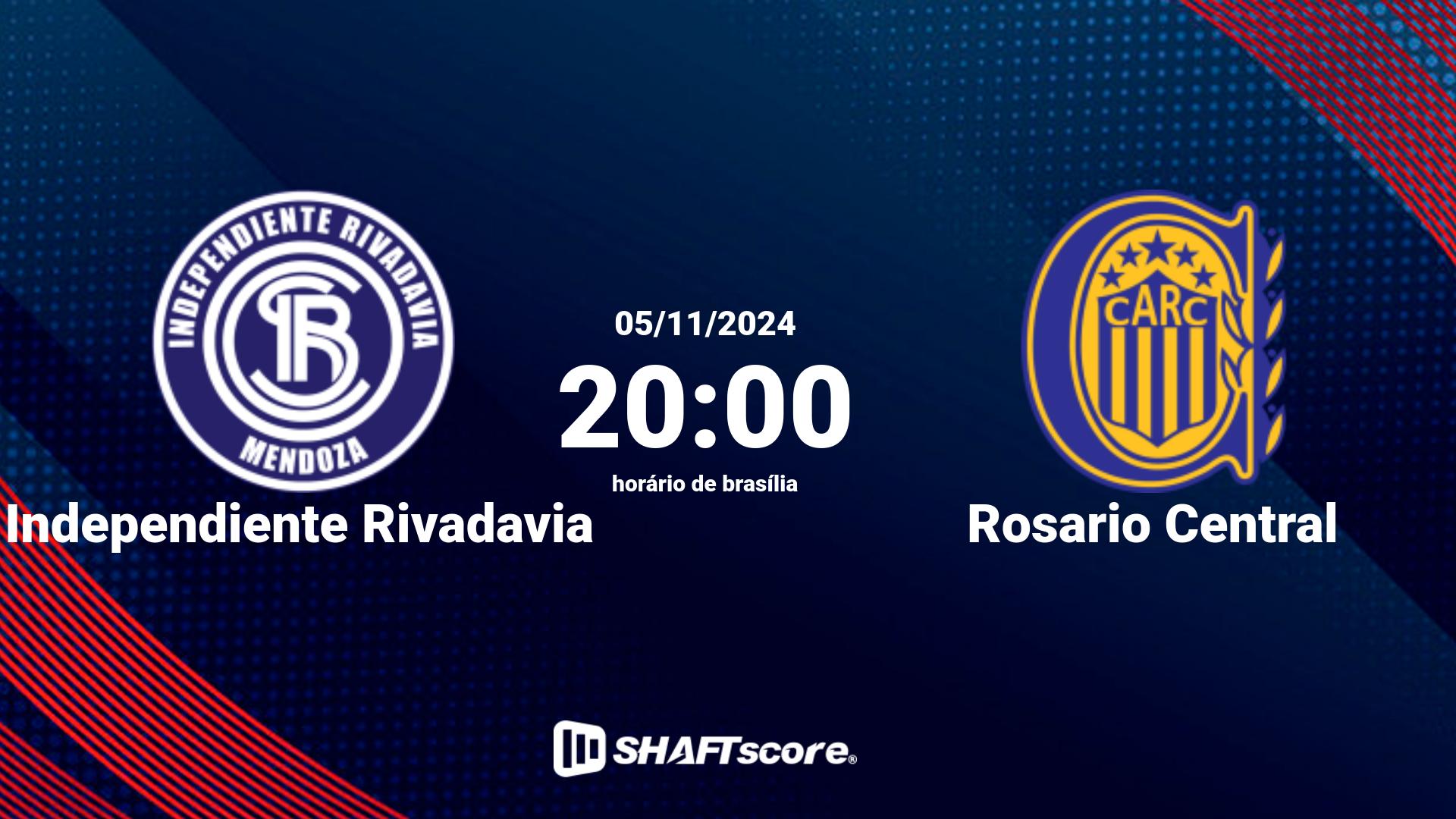 Estatísticas do jogo Independiente Rivadavia vs Rosario Central 05.11 20:00