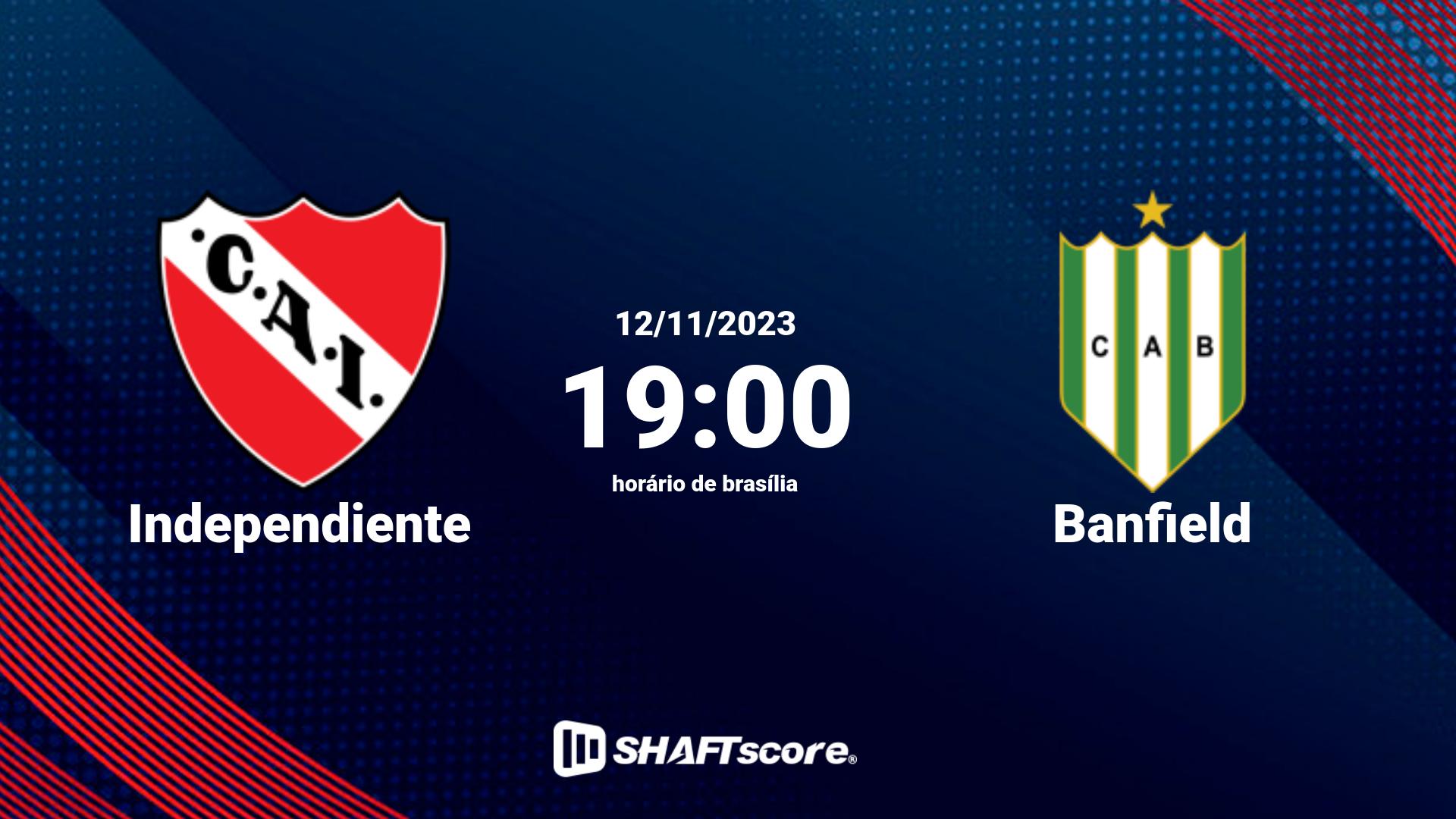 Estatísticas do jogo Independiente vs Banfield 12.11 19:00