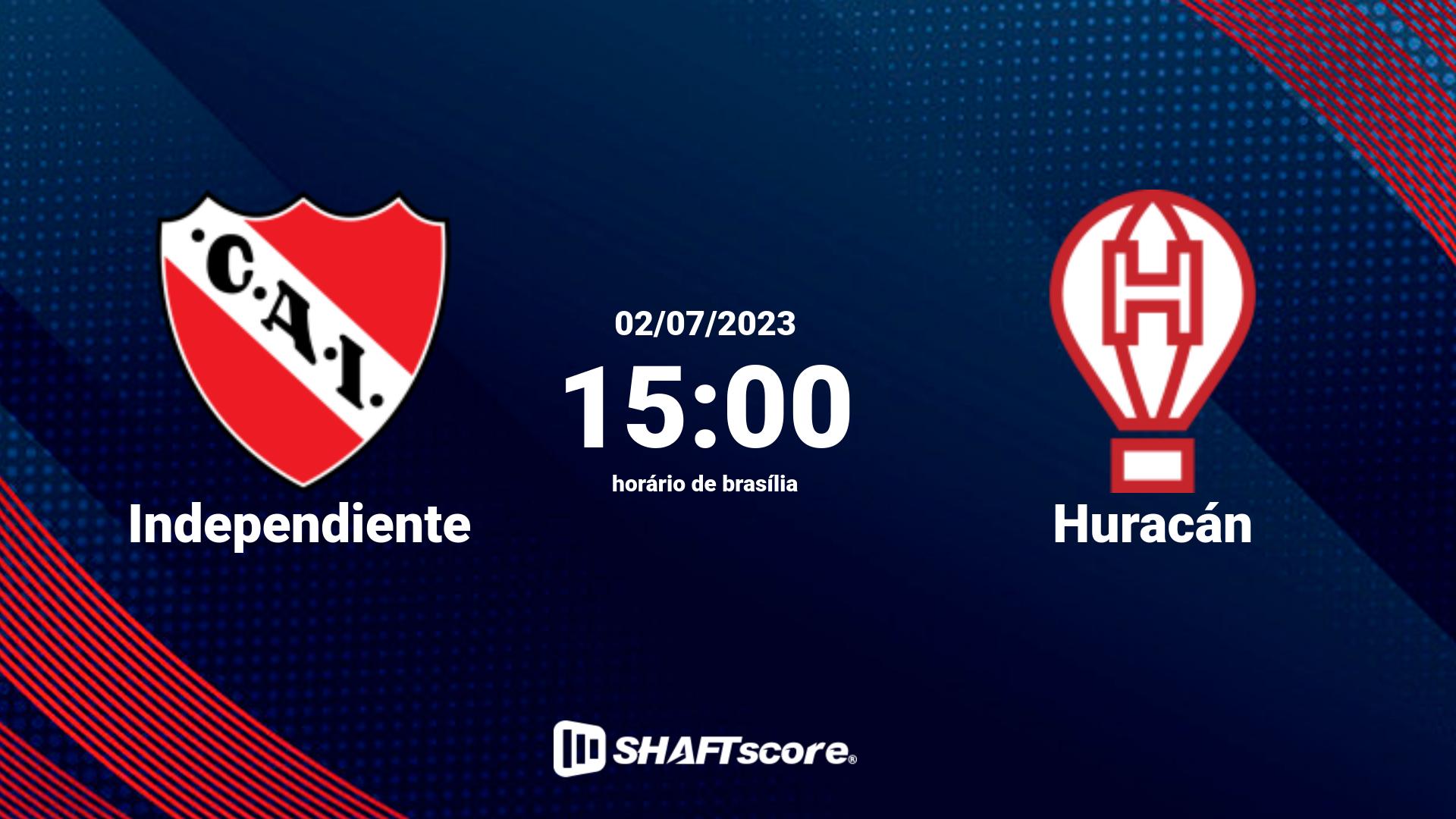 Estatísticas do jogo Independiente vs Huracán 02.07 15:00