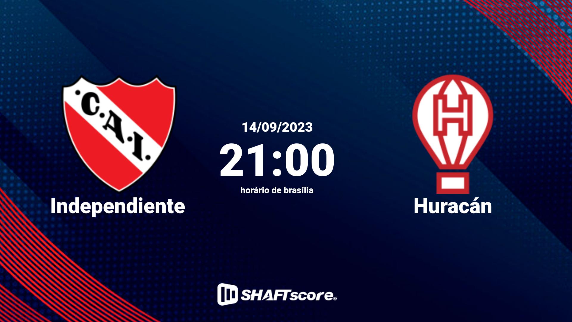 Estatísticas do jogo Independiente vs Huracán 14.09 21:00