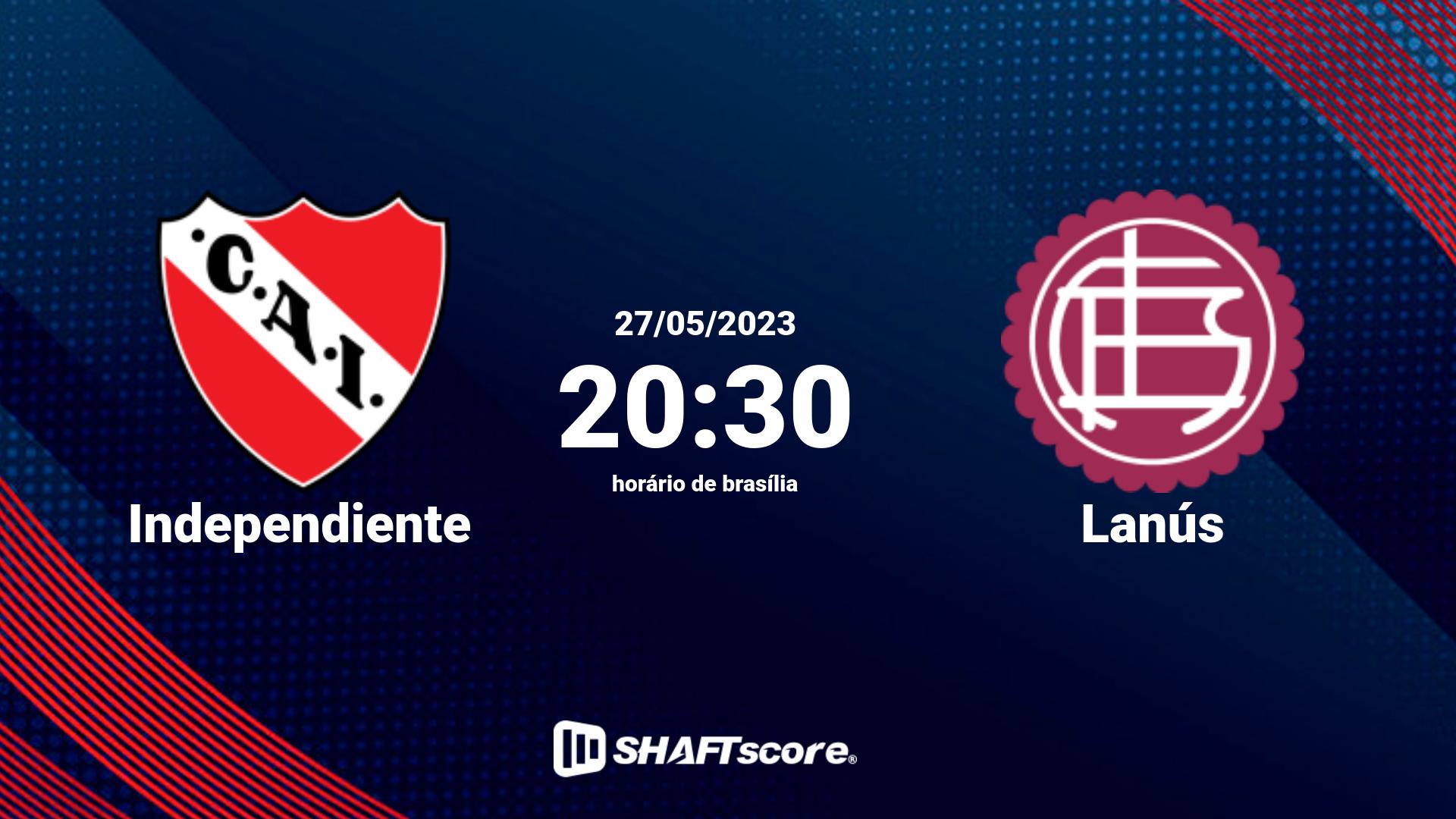 Estatísticas do jogo Independiente vs Lanús 27.05 20:30