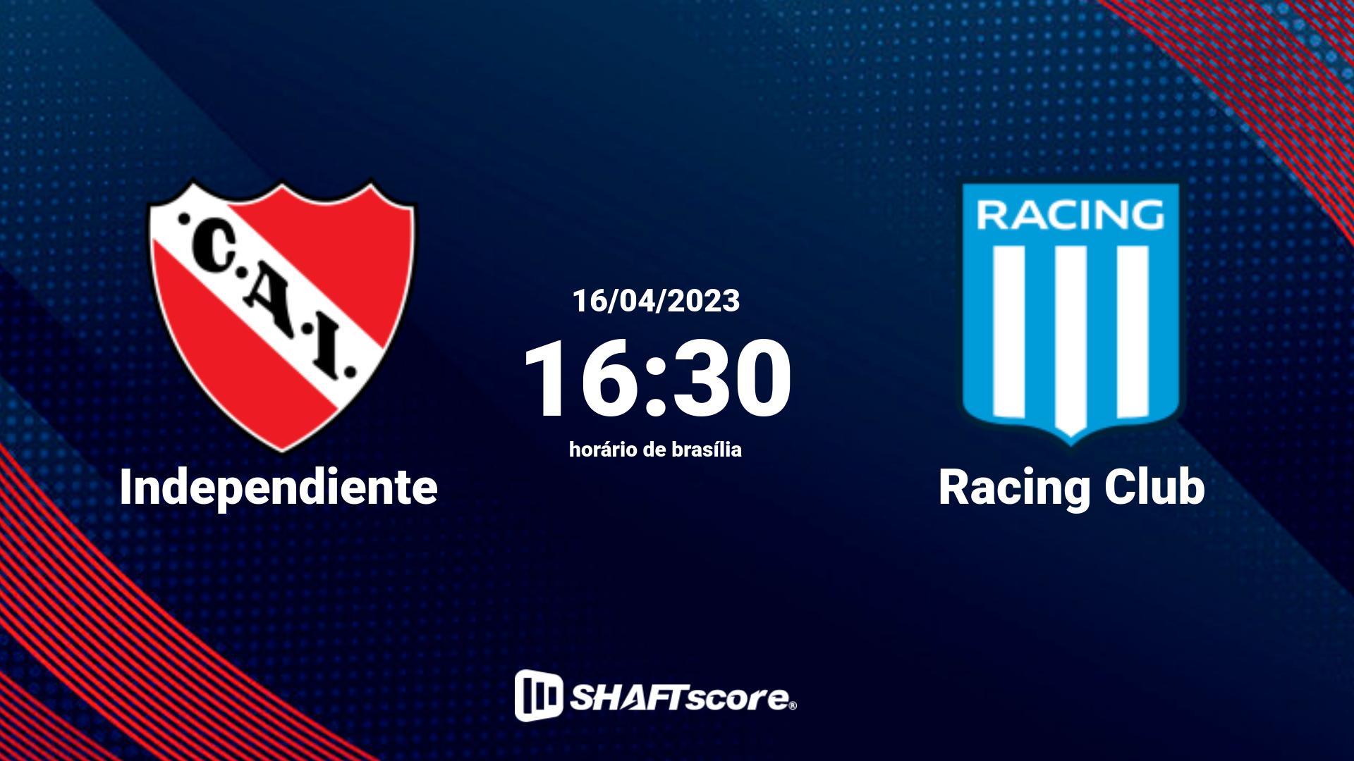 Estatísticas do jogo Independiente vs Racing Club 16.04 16:30