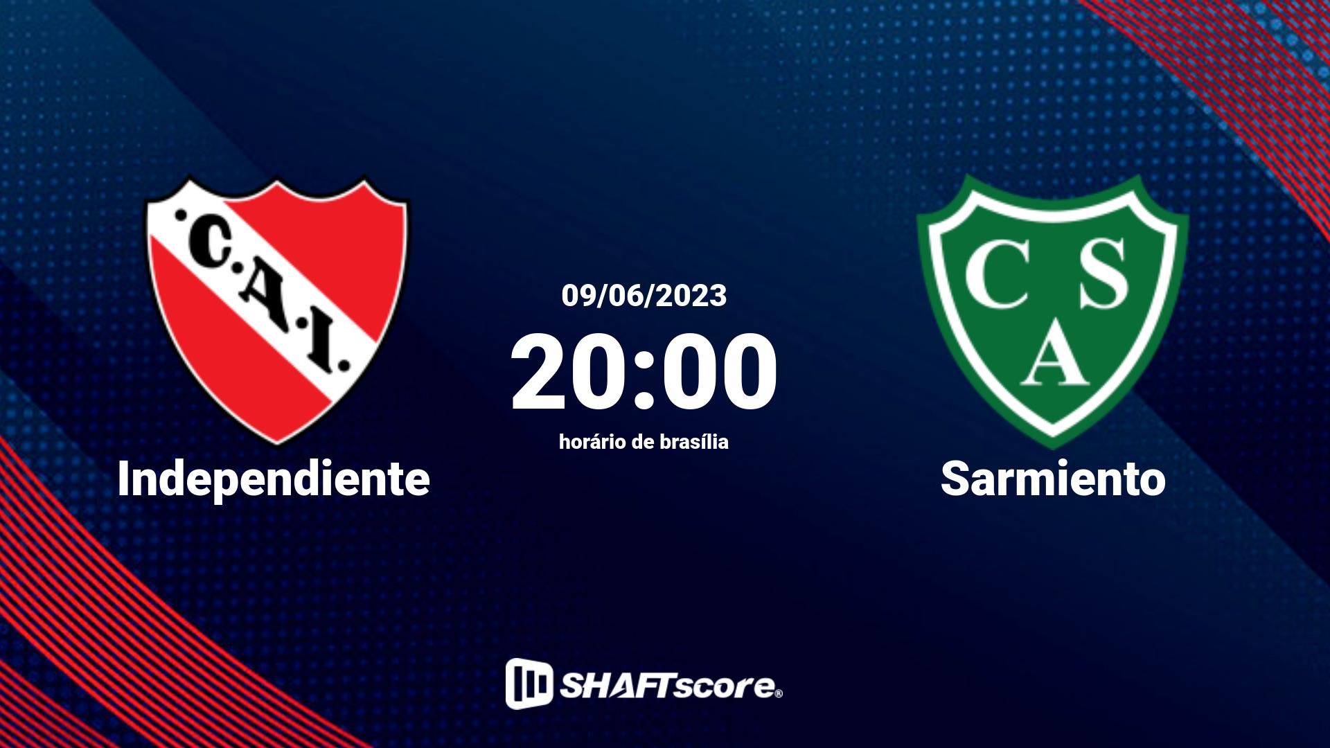 Estatísticas do jogo Independiente vs Sarmiento 09.06 20:00