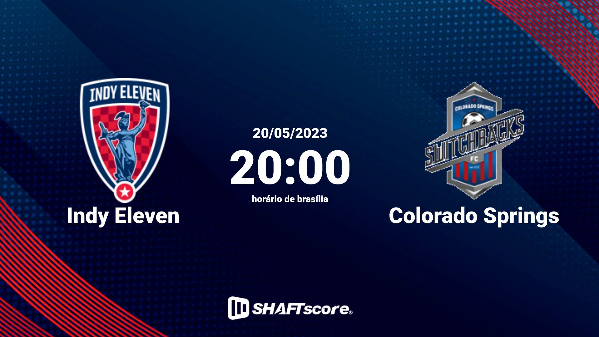 Estatísticas do jogo Indy Eleven vs Colorado Springs 20.05 20:00