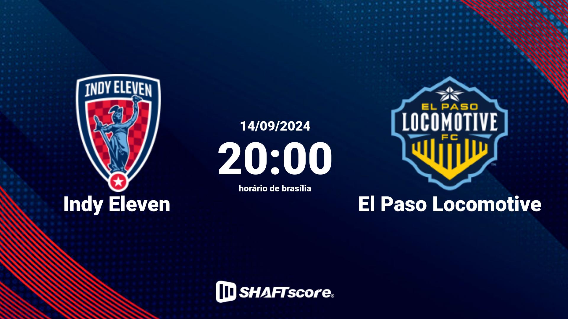 Estatísticas do jogo Indy Eleven vs El Paso Locomotive 14.09 20:00