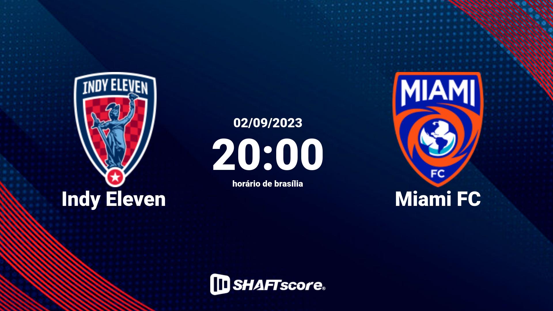 Estatísticas do jogo Indy Eleven vs Miami FC 02.09 20:00