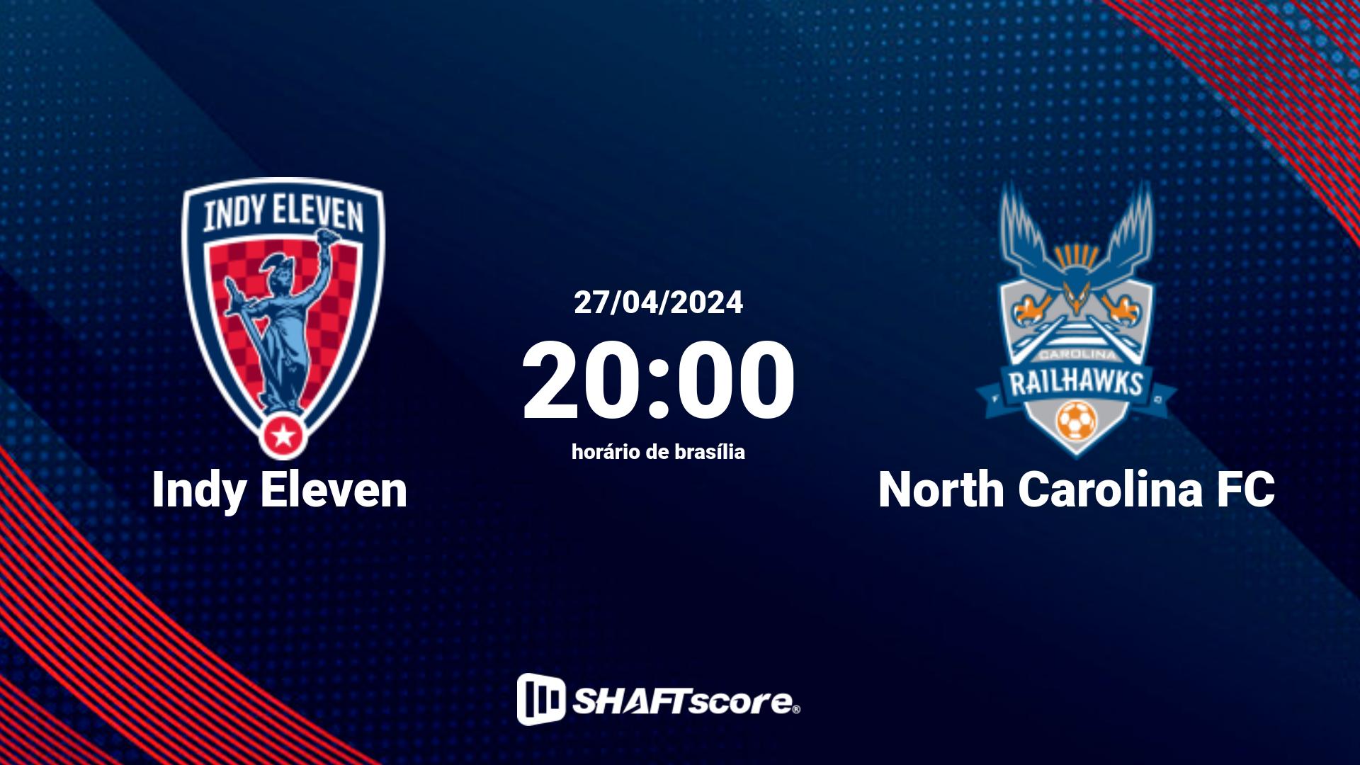 Estatísticas do jogo Indy Eleven vs North Carolina FC 27.04 20:00