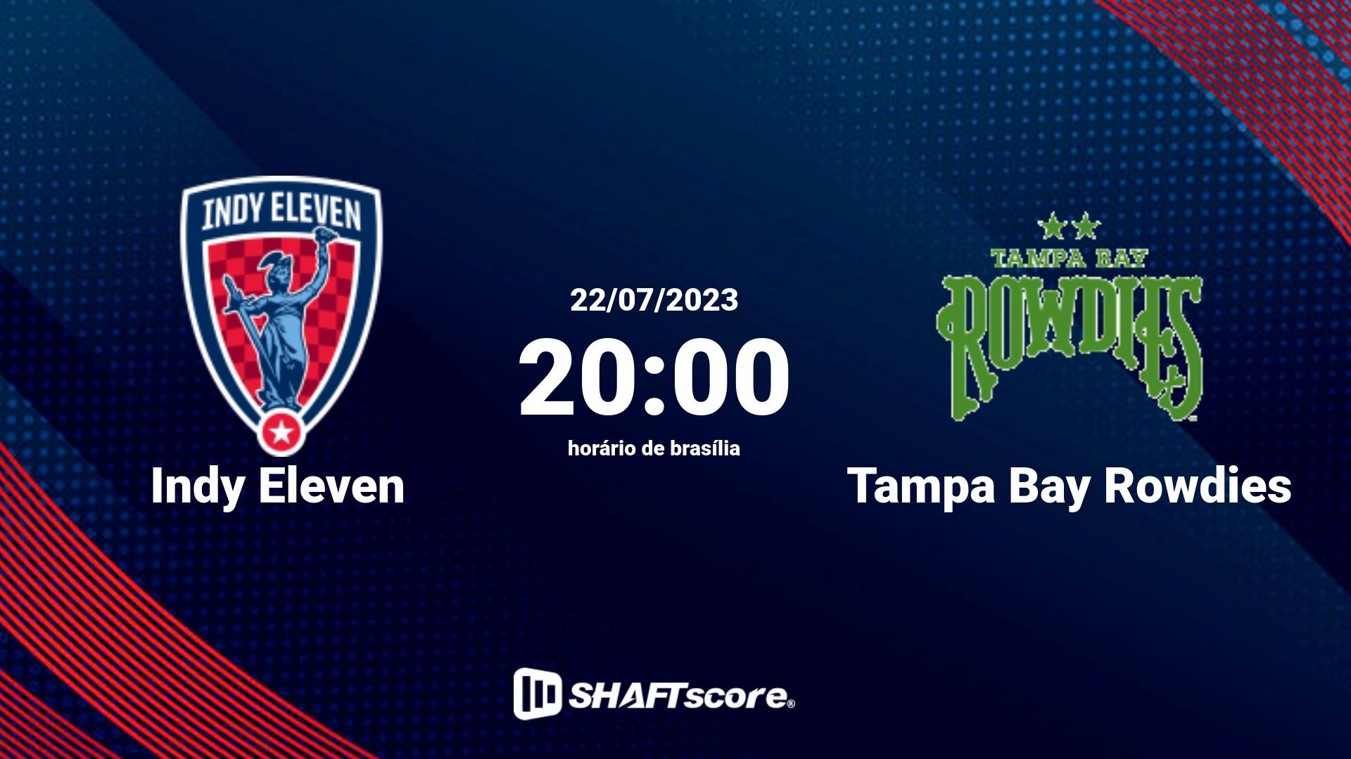 Estatísticas do jogo Indy Eleven vs Tampa Bay Rowdies 22.07 20:00