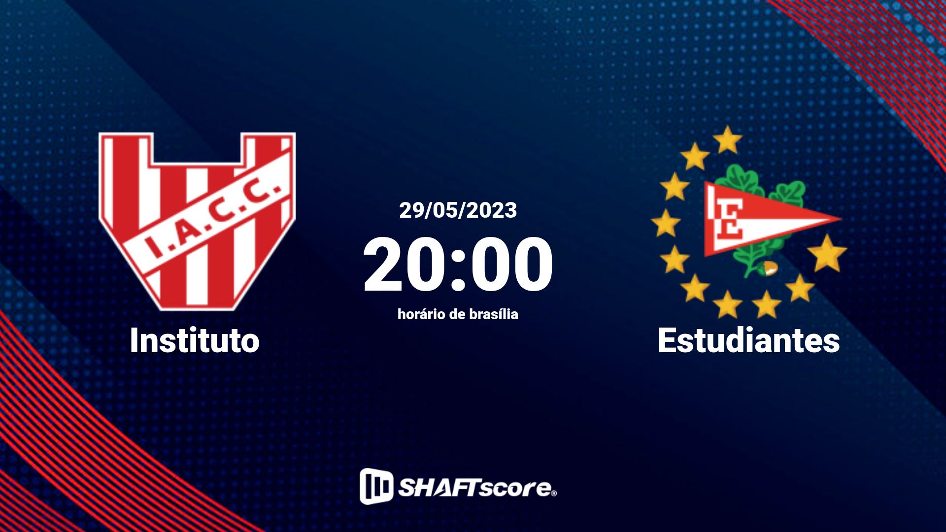 Estatísticas do jogo Instituto vs Estudiantes 29.05 20:00