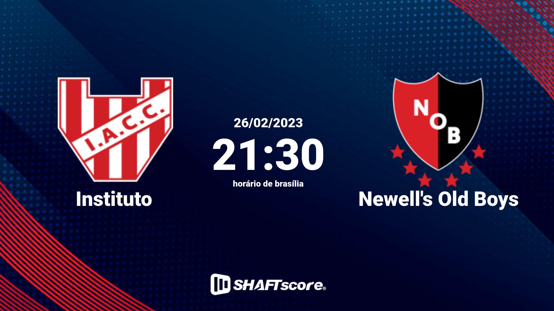 Estatísticas do jogo Instituto vs Newell's Old Boys 26.02 21:30