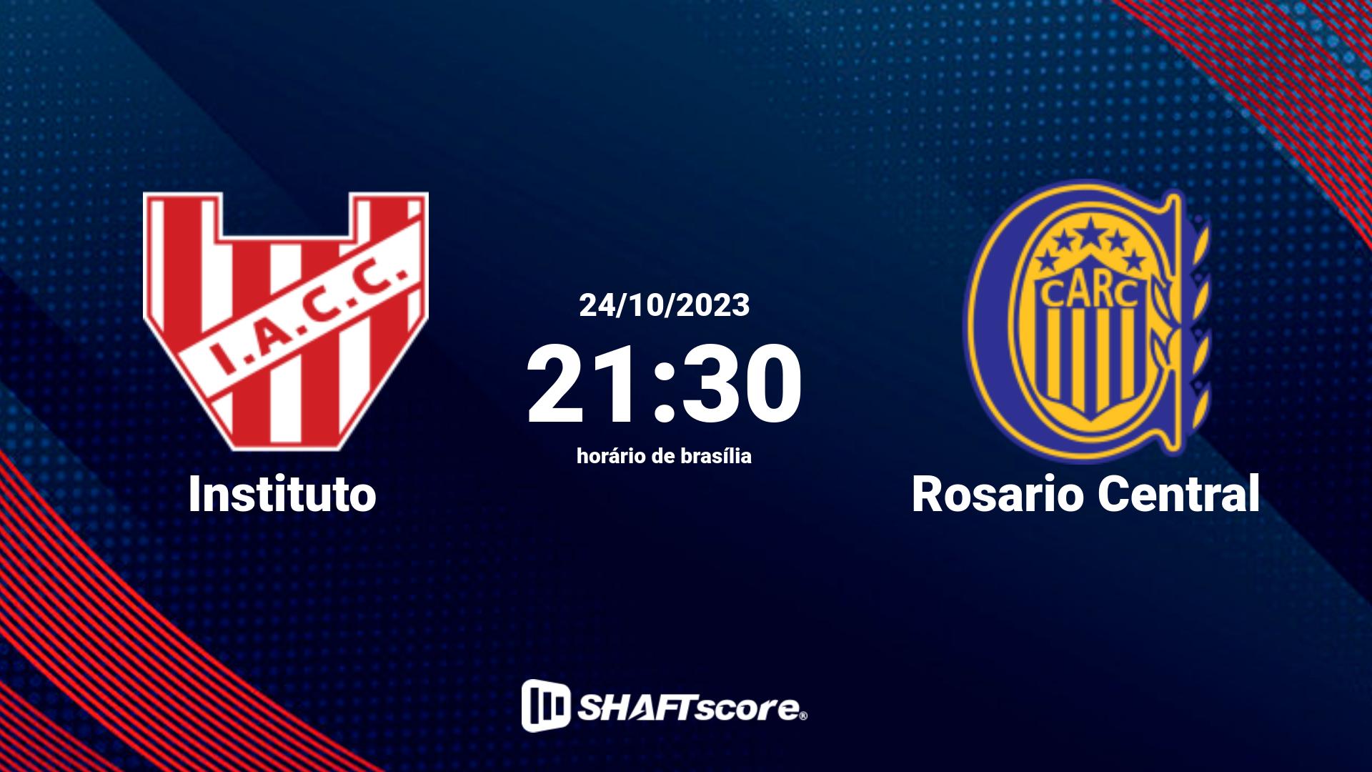 Estatísticas do jogo Instituto vs Rosario Central 24.10 21:30