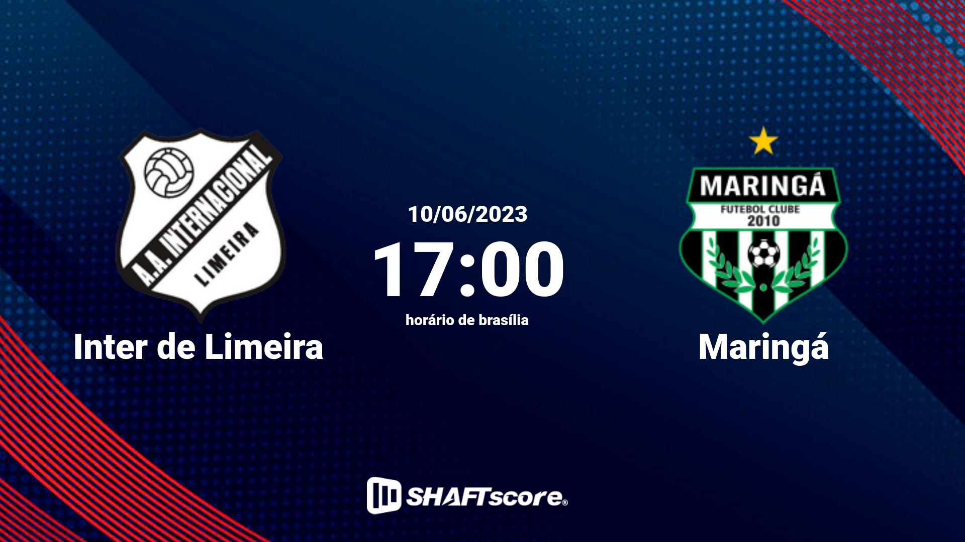 Estatísticas do jogo Inter de Limeira vs Maringá 10.06 17:00