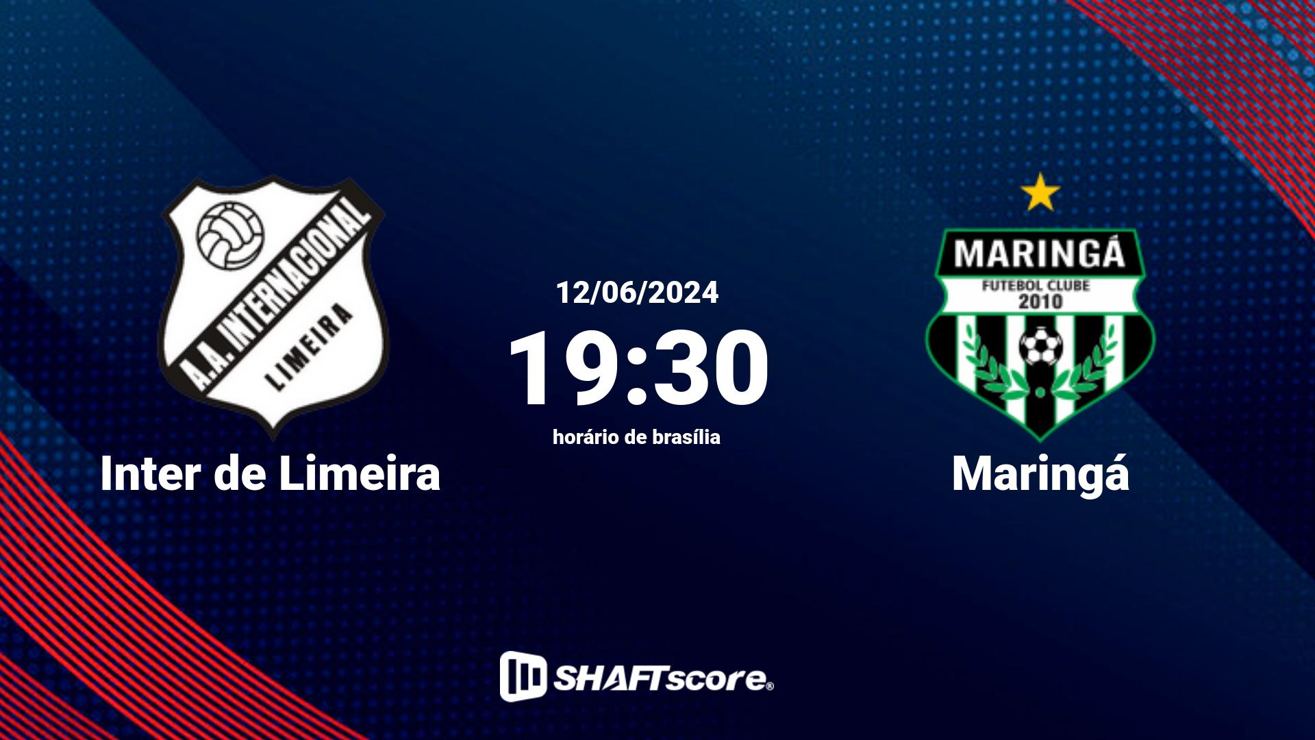 Estatísticas do jogo Inter de Limeira vs Maringá 12.06 19:30