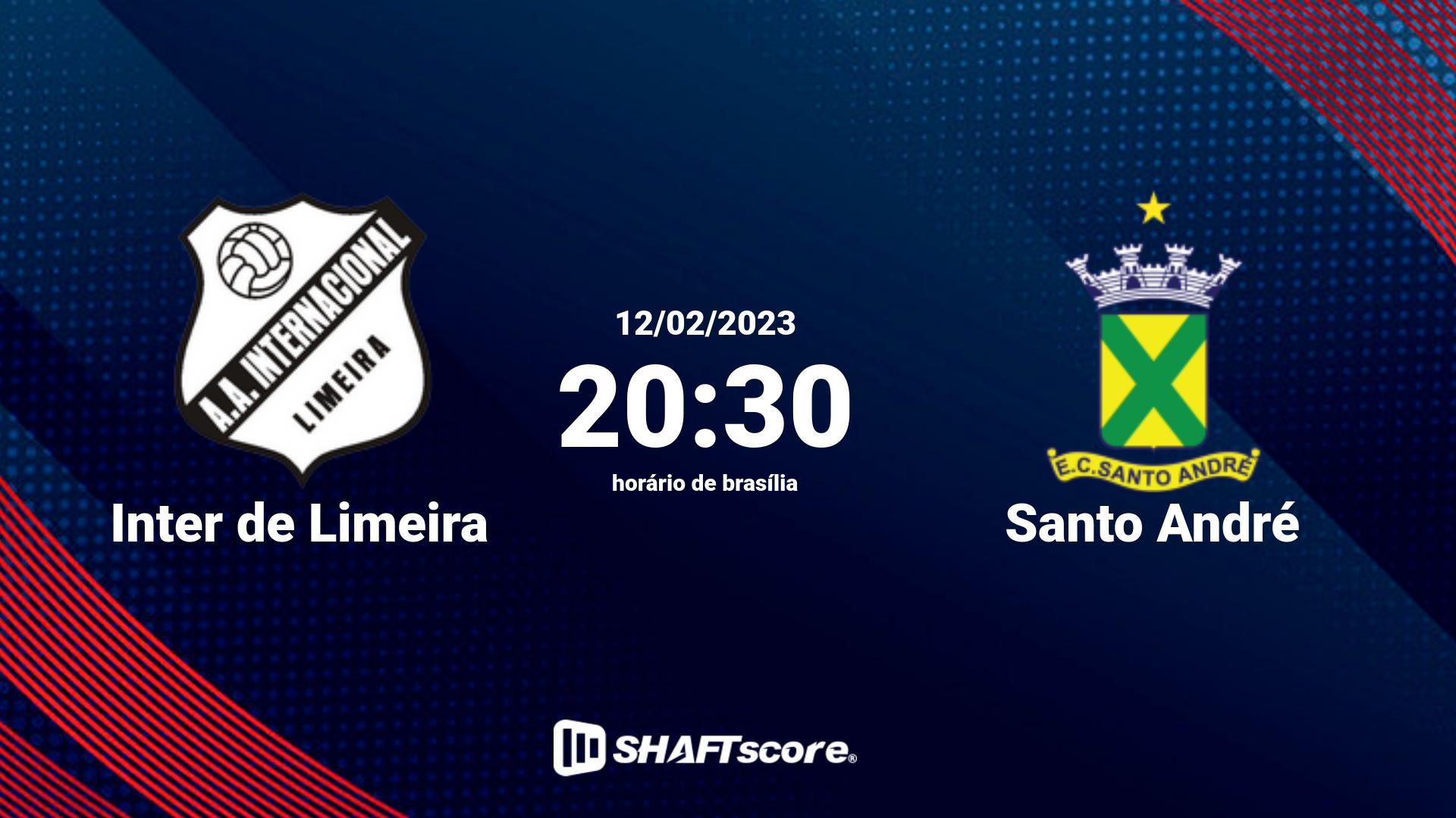 Estatísticas do jogo Inter de Limeira vs Santo André 12.02 20:30