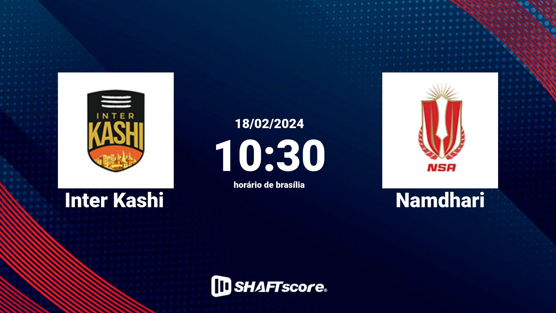 Estatísticas do jogo Inter Kashi vs Namdhari 18.02 10:30