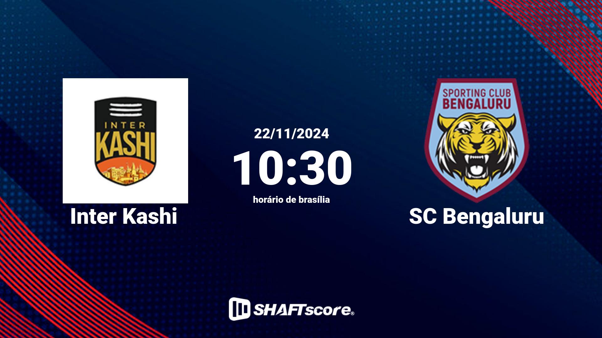 Estatísticas do jogo Inter Kashi vs SC Bengaluru 22.11 10:30