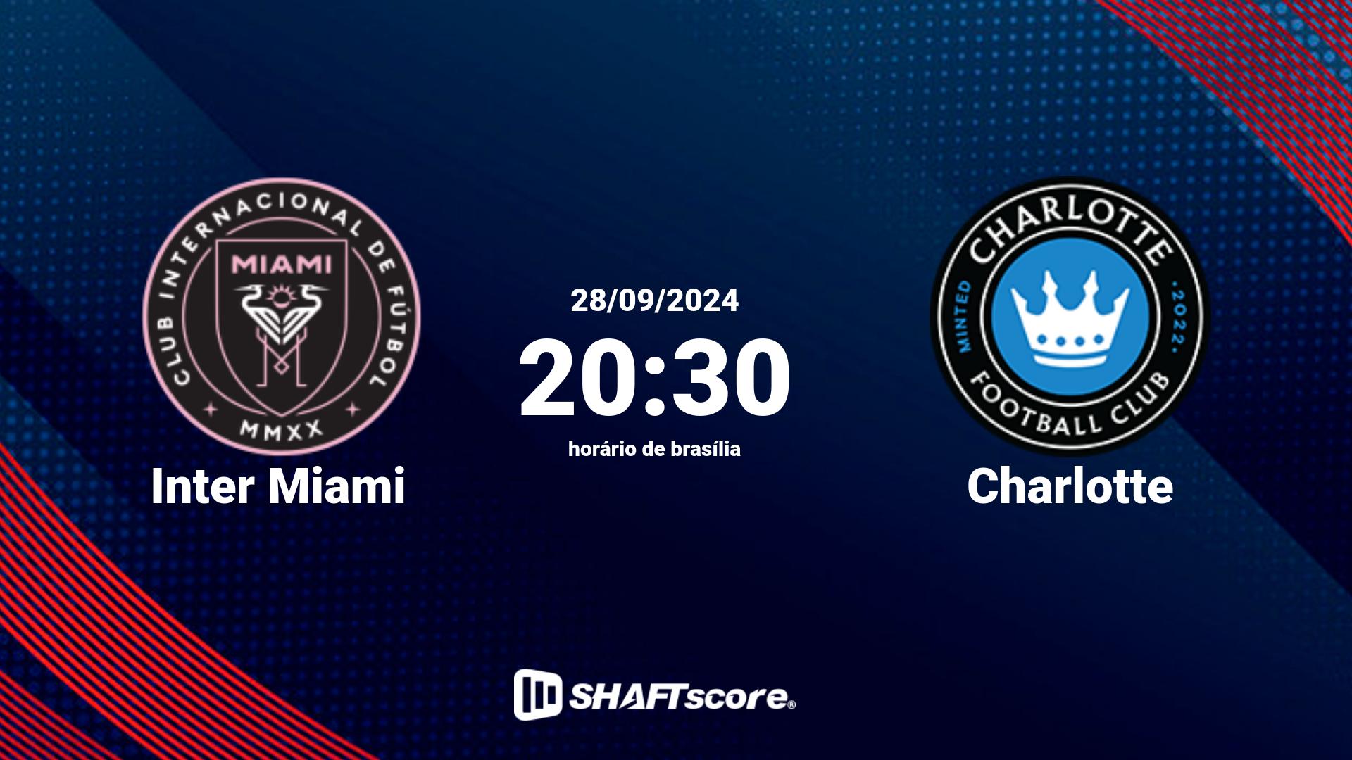 Estatísticas do jogo Inter Miami vs Charlotte 28.09 20:30