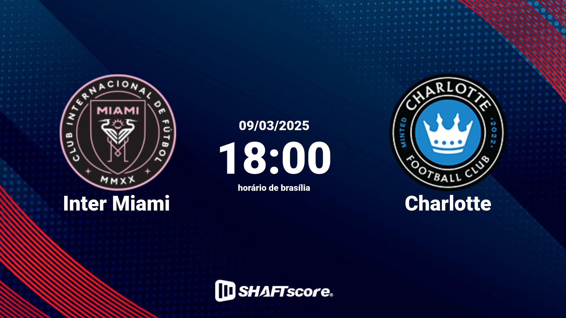 Estatísticas do jogo Inter Miami vs Charlotte 09.03 18:00