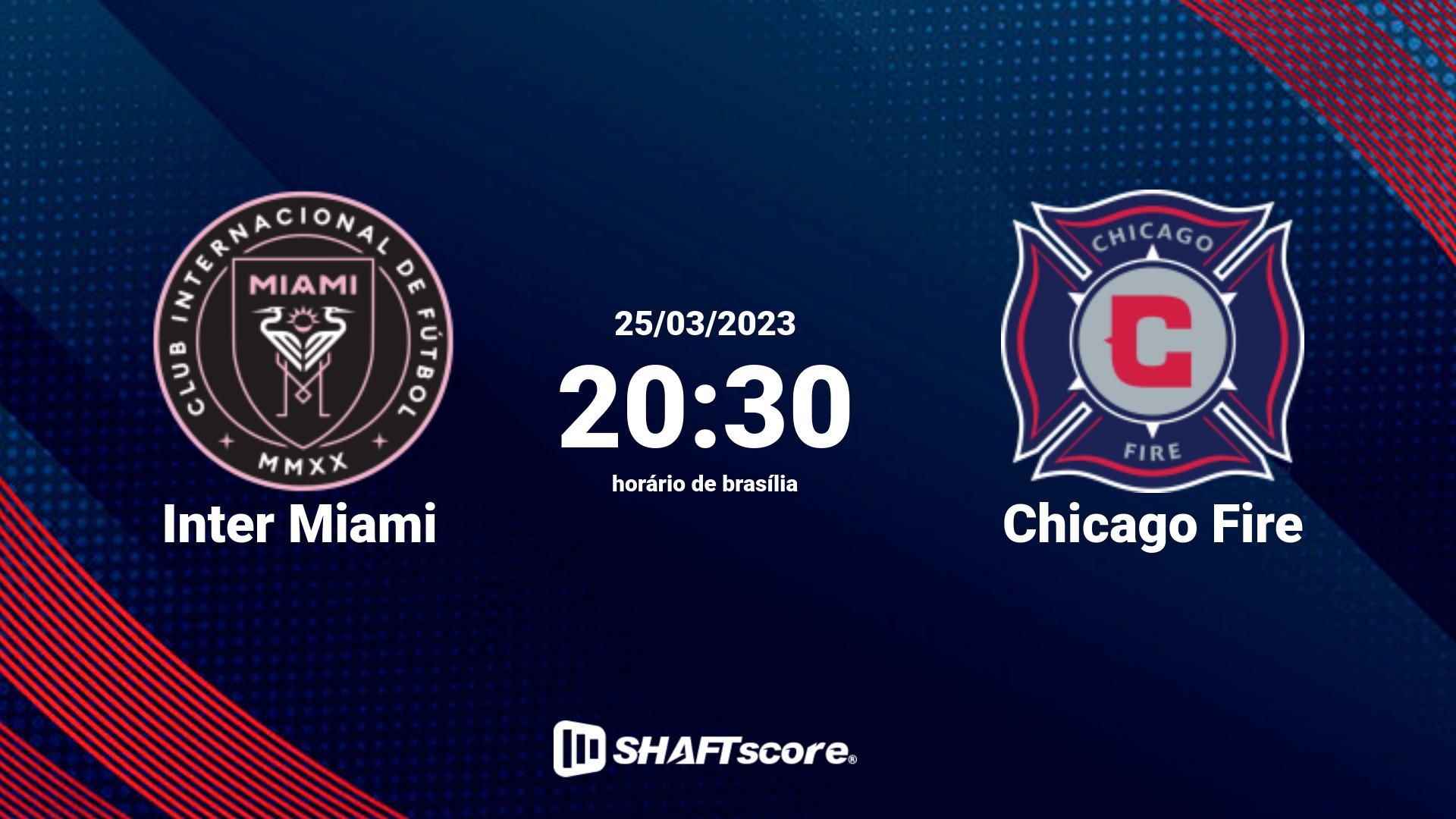 Estatísticas do jogo Inter Miami vs Chicago Fire 25.03 20:30