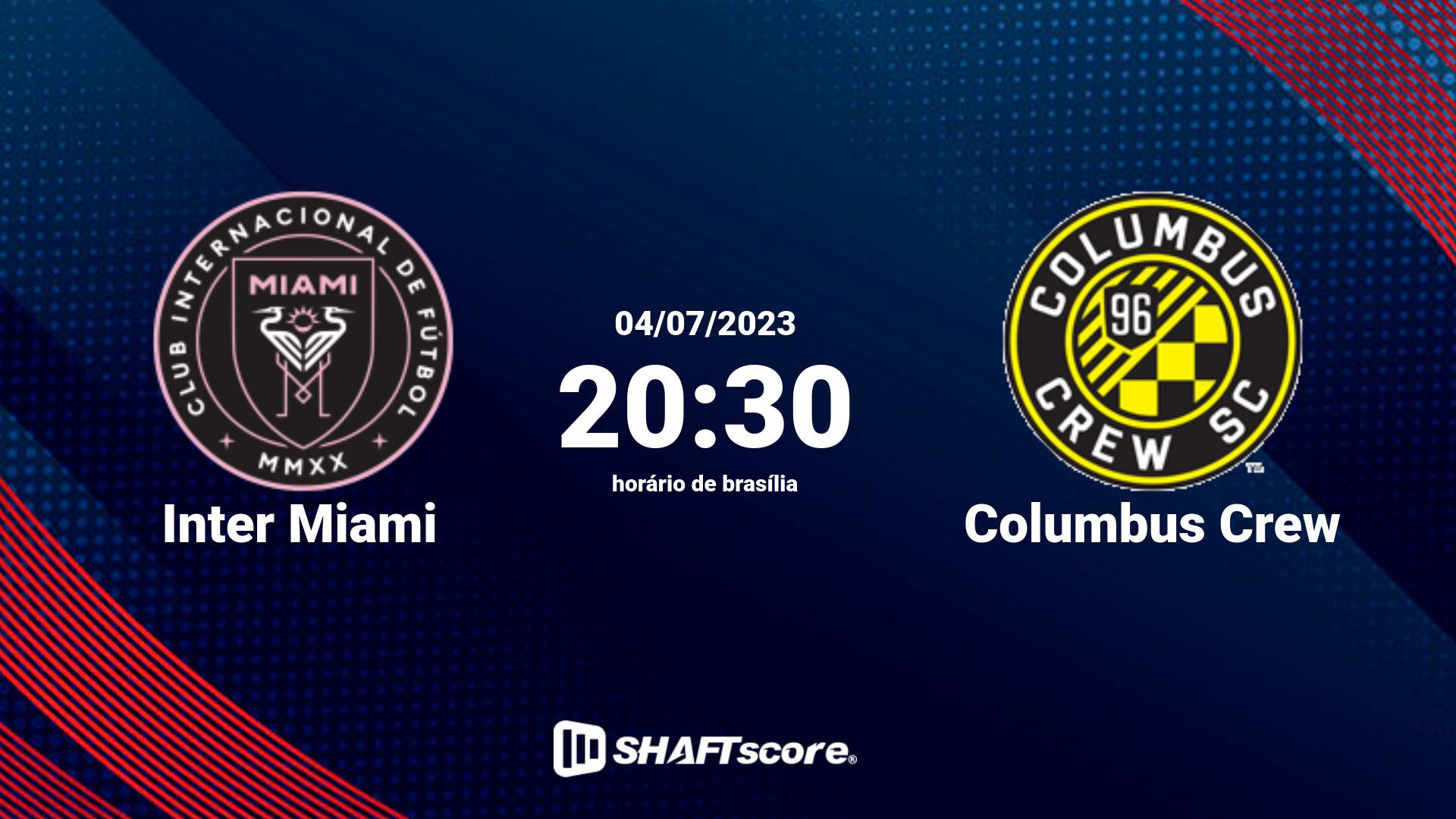 Estatísticas do jogo Inter Miami vs Columbus Crew 04.07 20:30