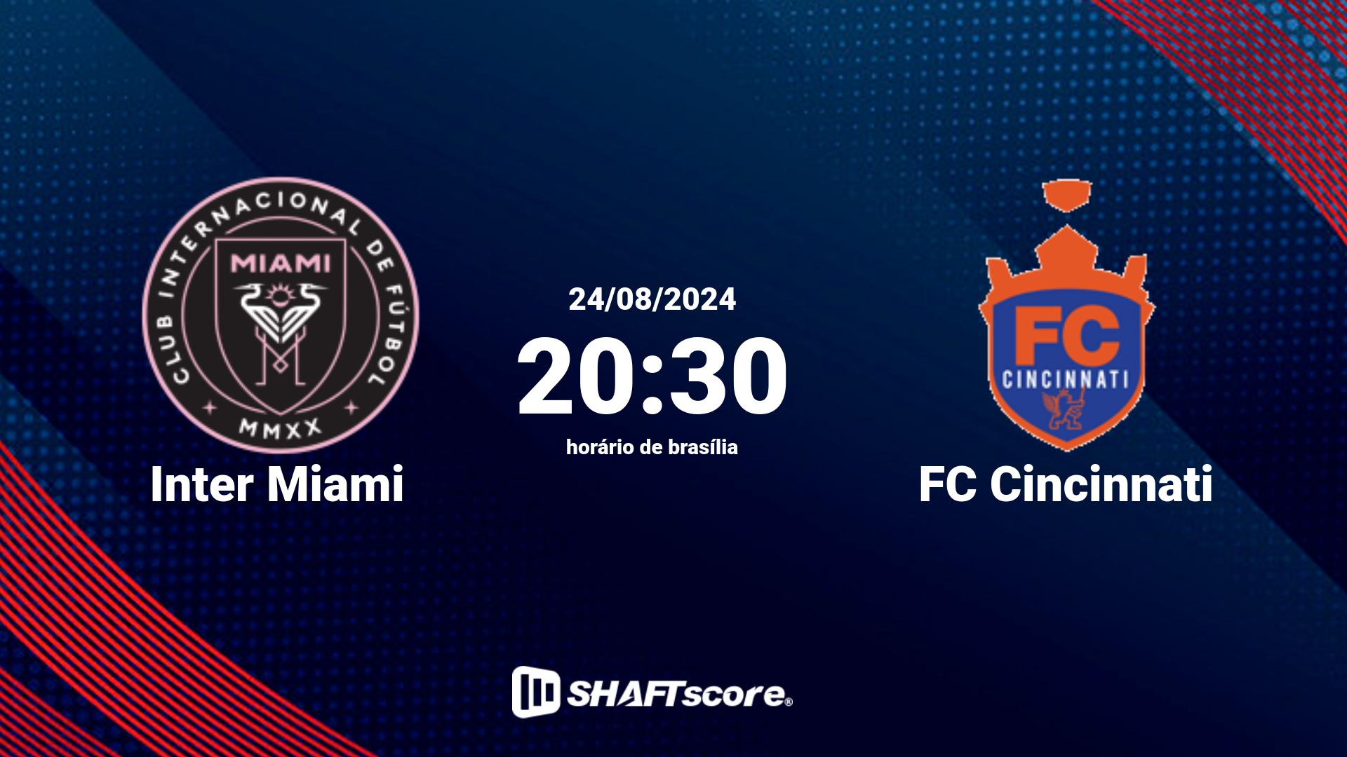 Estatísticas do jogo Inter Miami vs FC Cincinnati 24.08 20:30