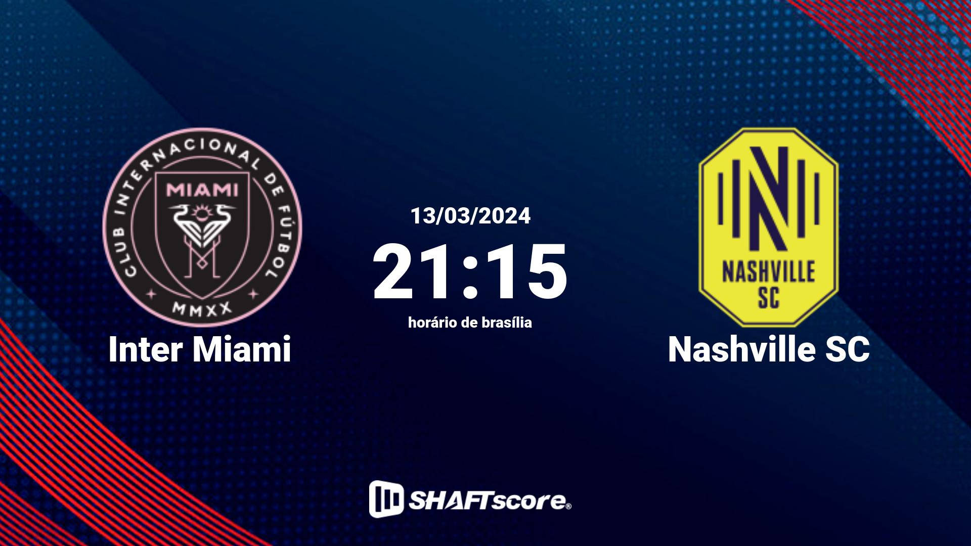 Estatísticas do jogo Inter Miami vs Nashville SC 13.03 21:15