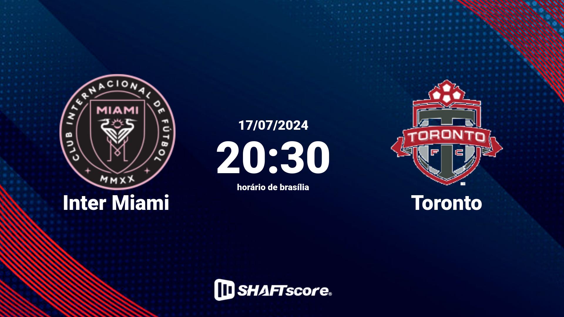 Estatísticas do jogo Inter Miami vs Toronto 17.07 20:30