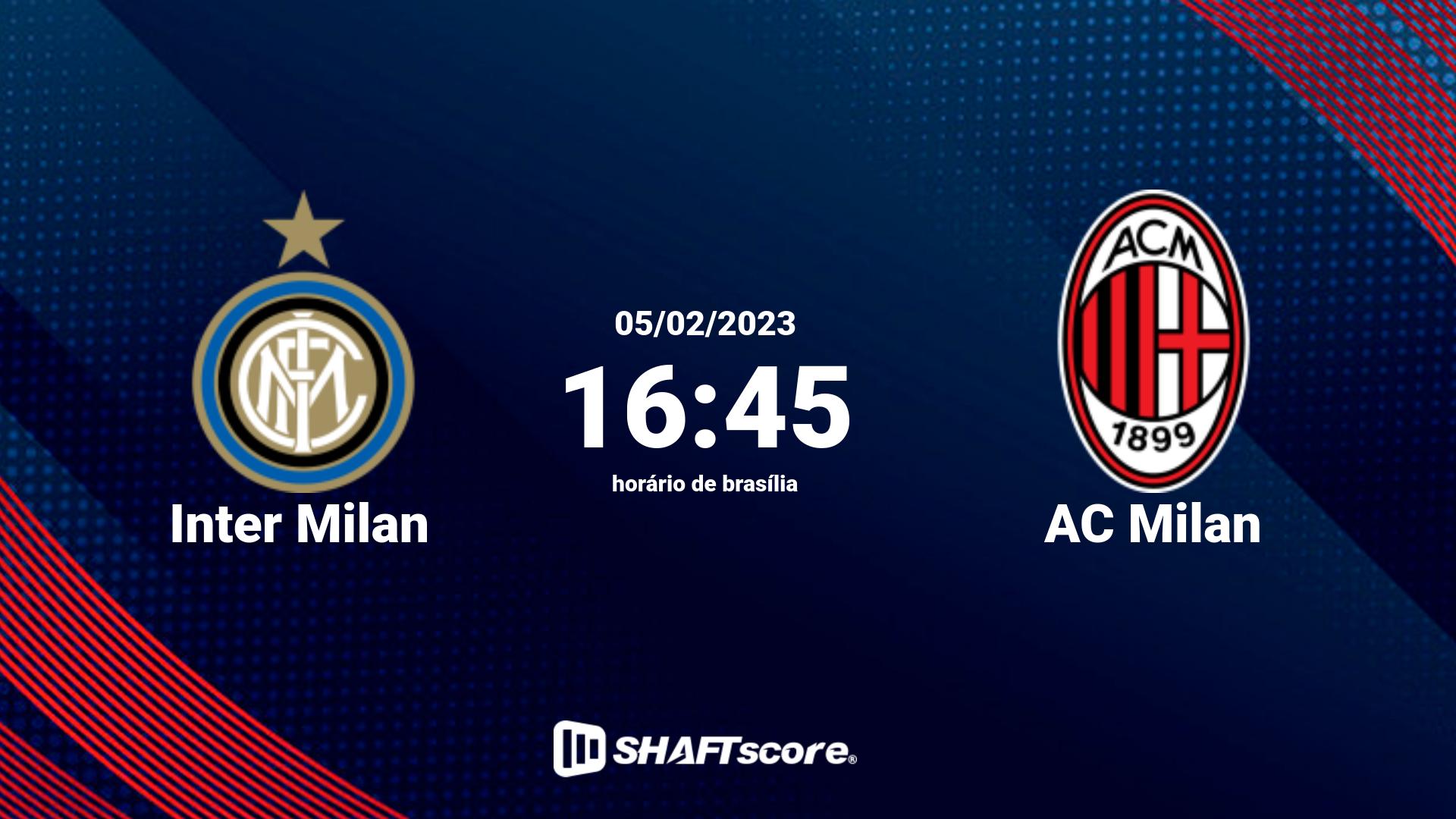 Estatísticas do jogo Inter Milan vs AC Milan 05.02 16:45