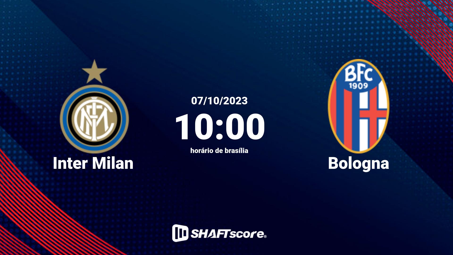 Estatísticas do jogo Inter Milan vs Bologna 07.10 10:00