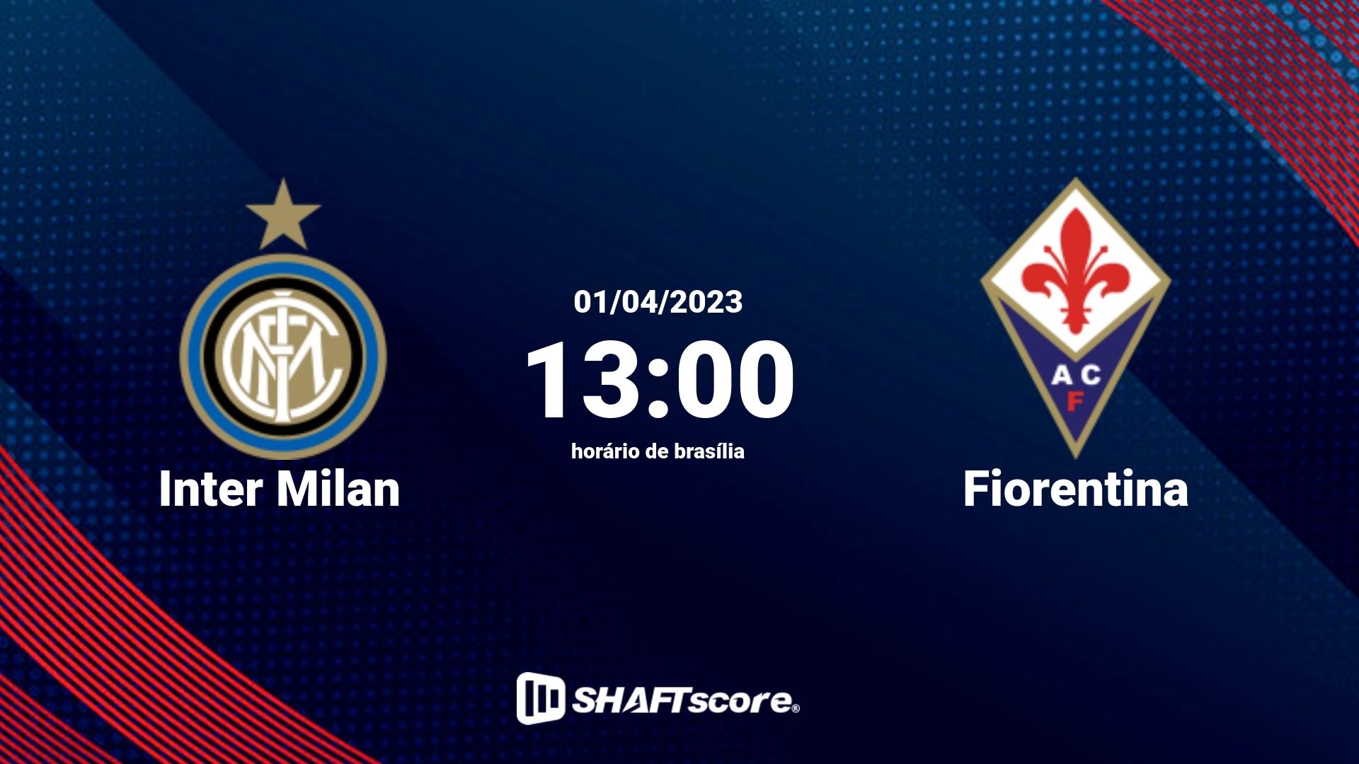 Estatísticas do jogo Inter Milan vs Fiorentina 01.04 13:00