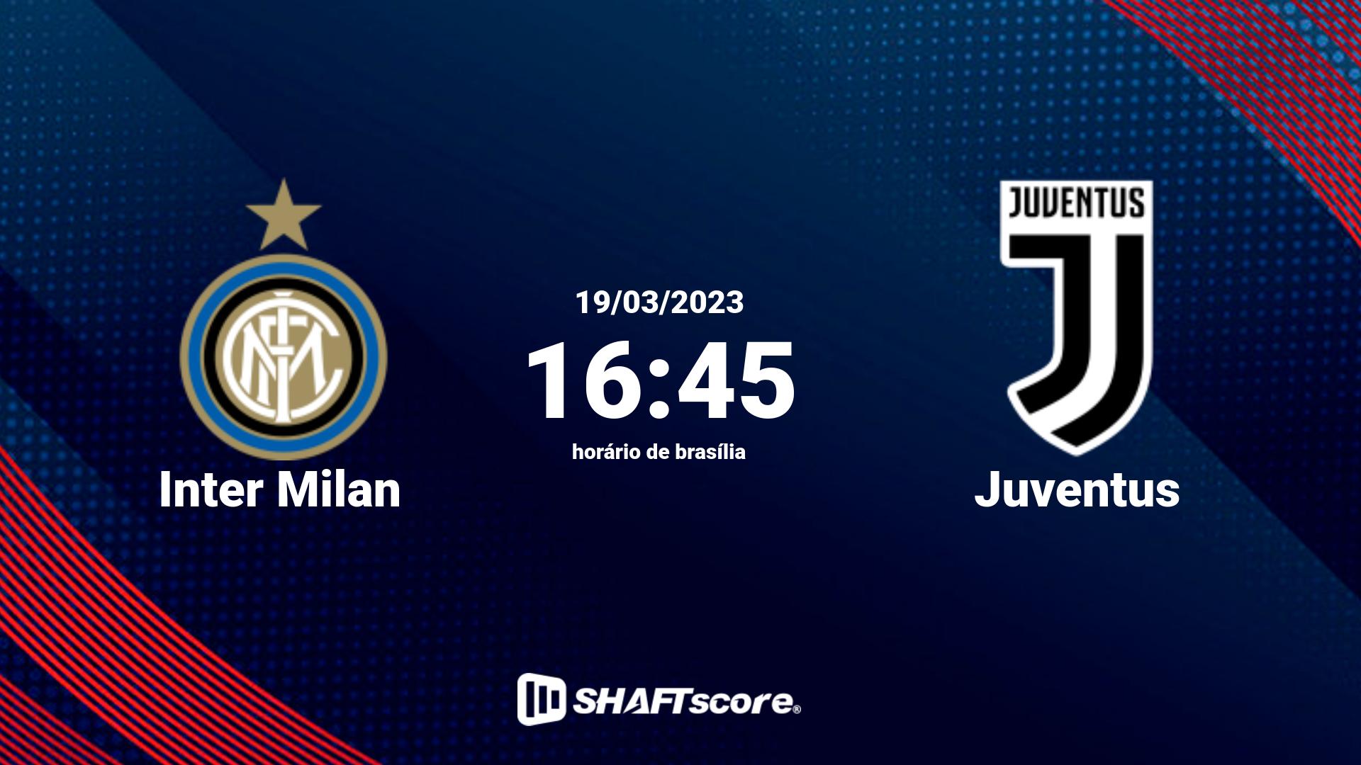 Estatísticas do jogo Inter Milan vs Juventus 19.03 16:45