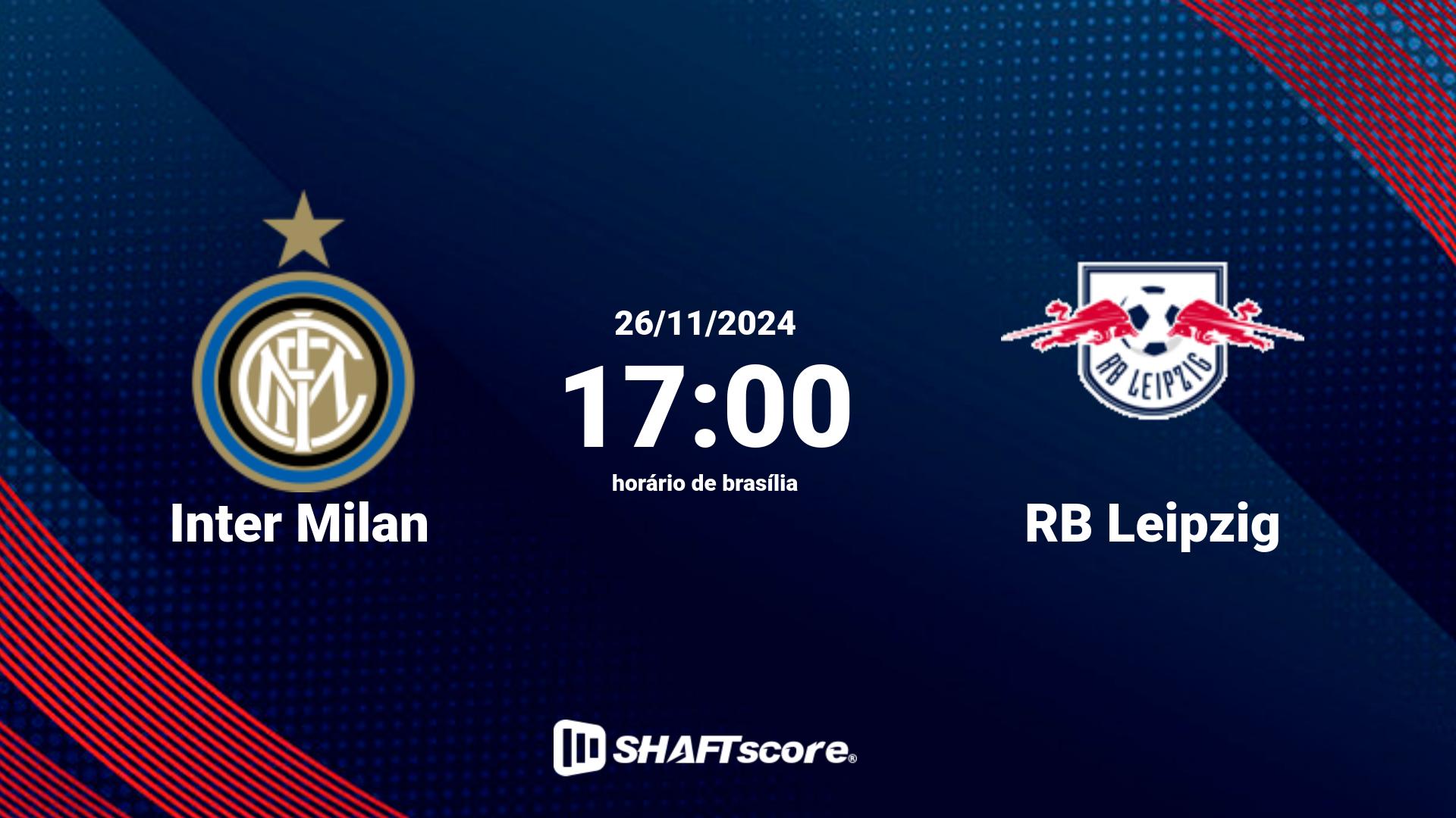 Estatísticas do jogo Inter Milan vs RB Leipzig 26.11 17:00