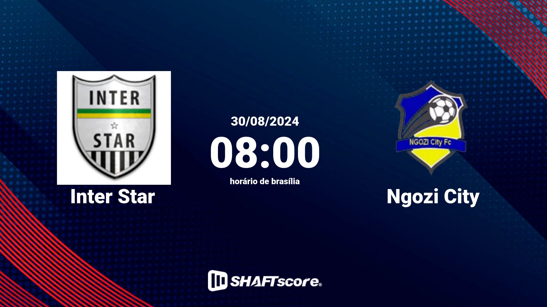 Estatísticas do jogo Inter Star vs Ngozi City 30.08 08:00