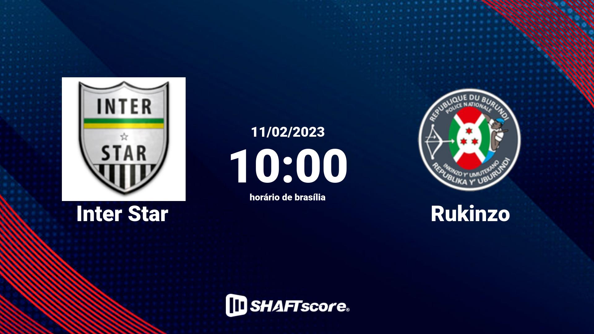 Estatísticas do jogo Inter Star vs Rukinzo 11.02 10:00