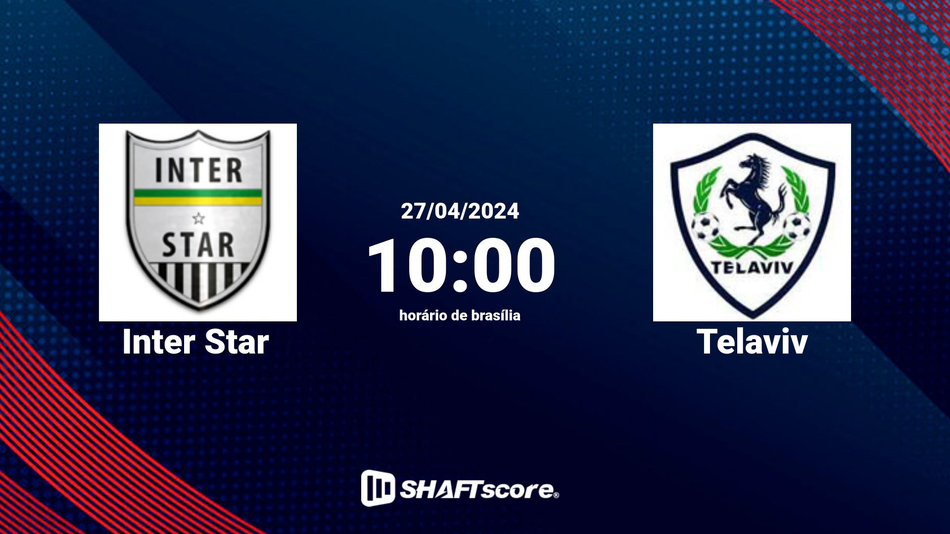 Estatísticas do jogo Inter Star vs Telaviv 27.04 10:00