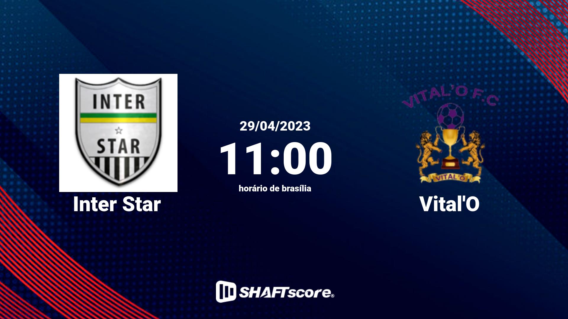 Estatísticas do jogo Inter Star vs Vital'O 29.04 11:00