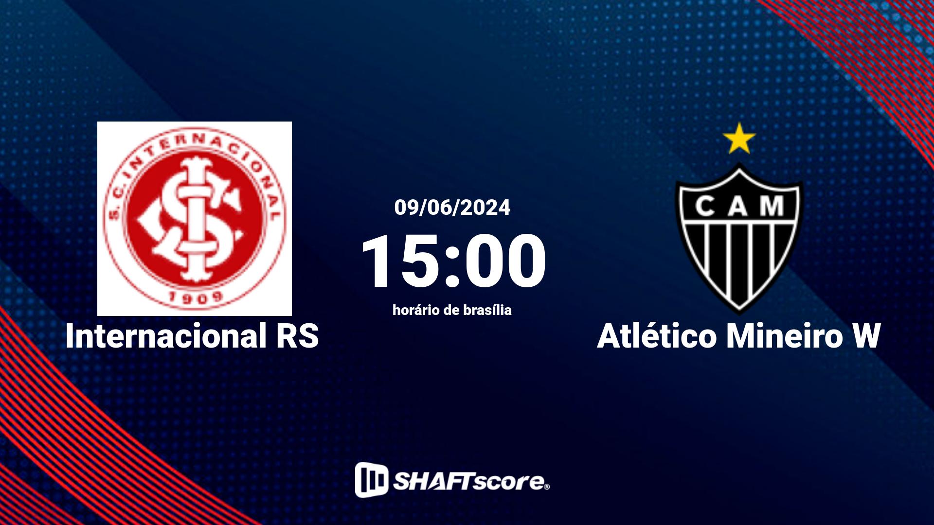 Estatísticas do jogo Internacional RS vs Atlético Mineiro W 09.06 17:00