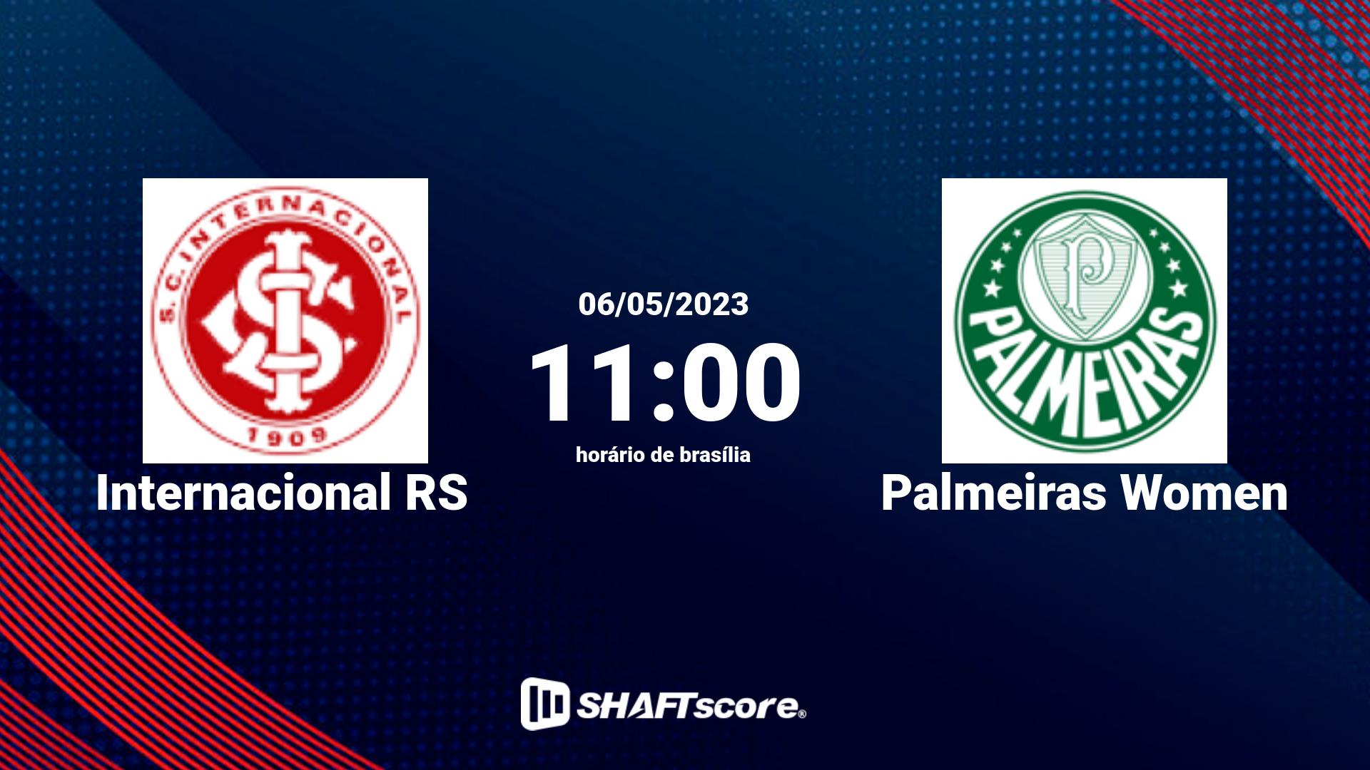 Estatísticas do jogo Internacional RS vs Palmeiras Women 06.05 11:00