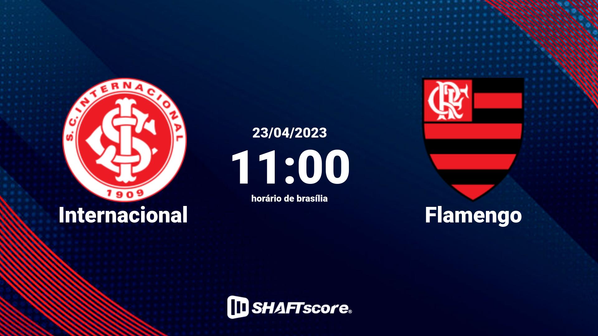 Estatísticas do jogo Internacional vs Flamengo 23.04 11:00