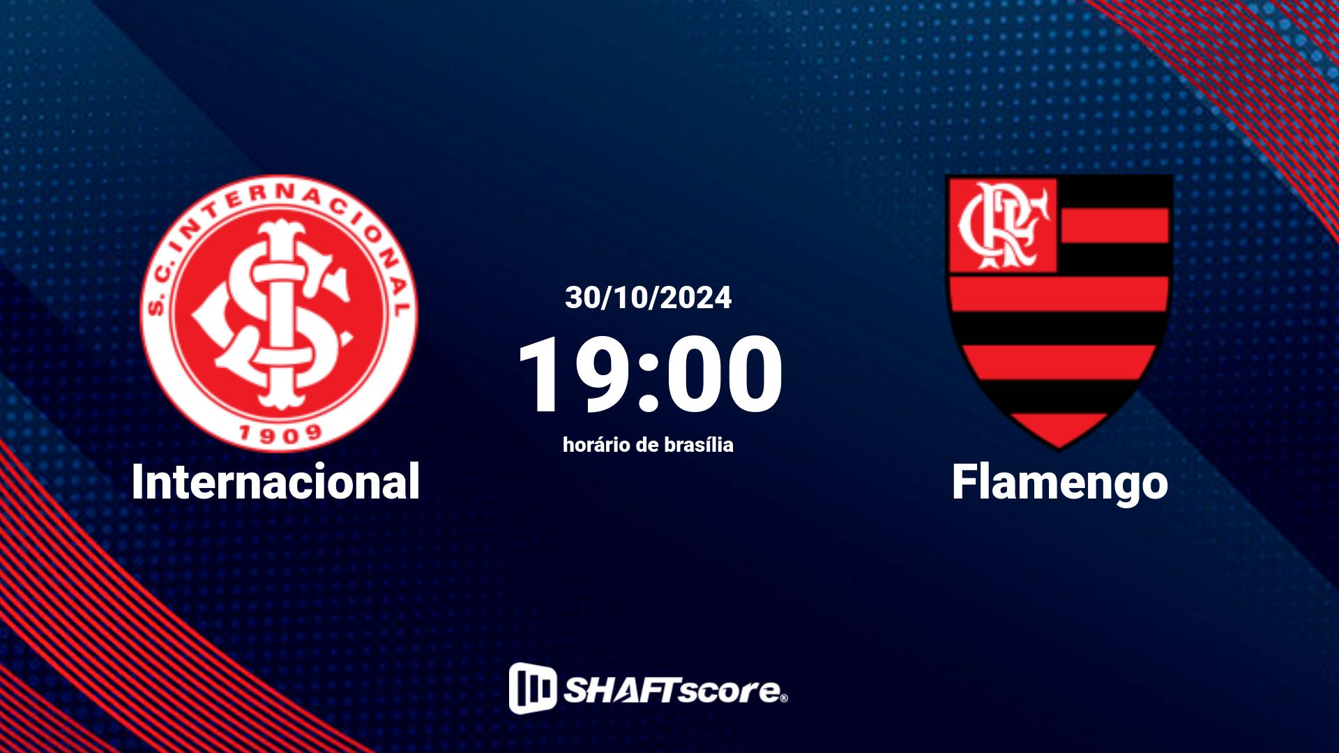 Estatísticas do jogo Internacional vs Flamengo 30.10 19:00