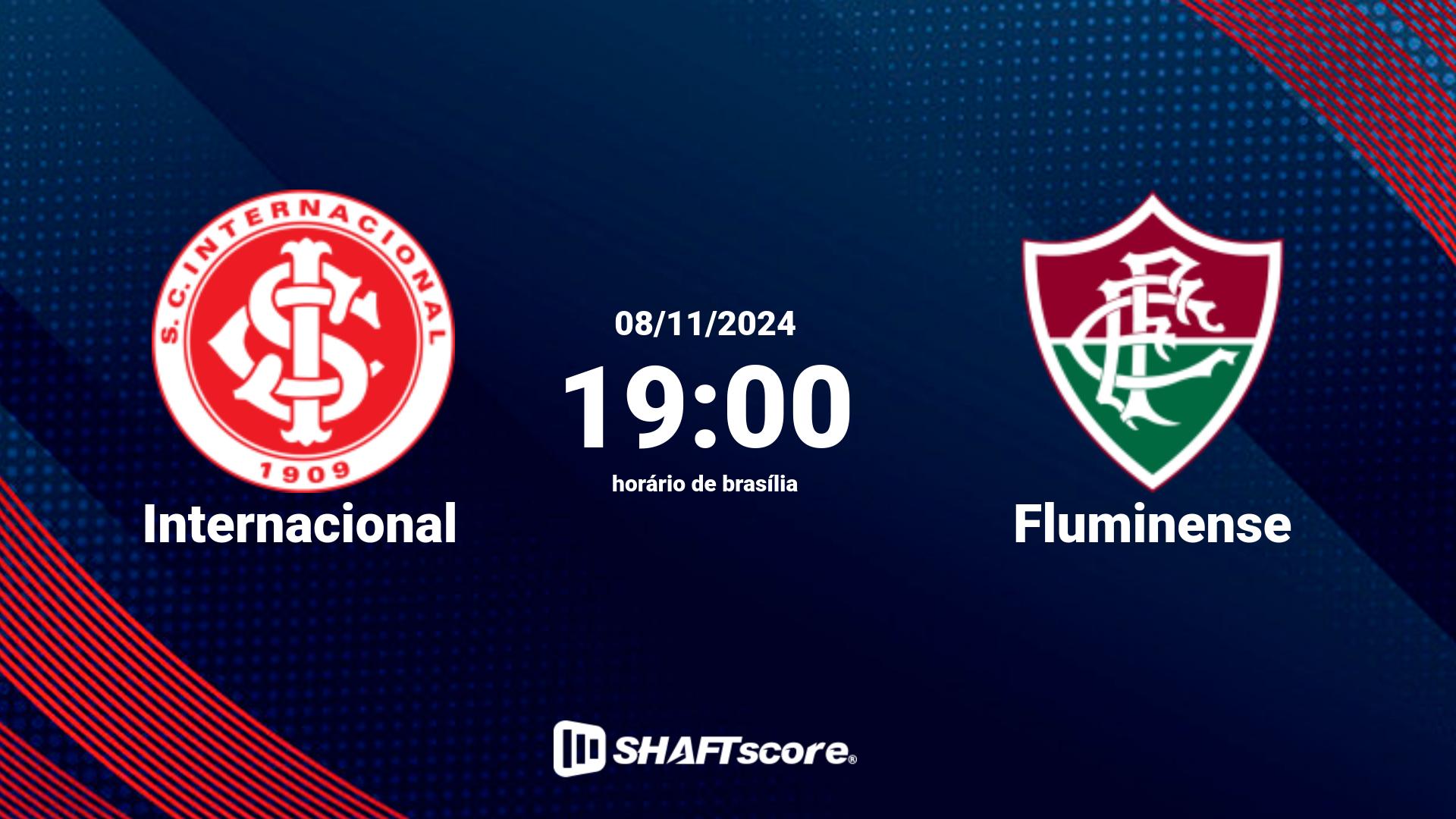 Estatísticas do jogo Internacional vs Fluminense 08.11 19:00