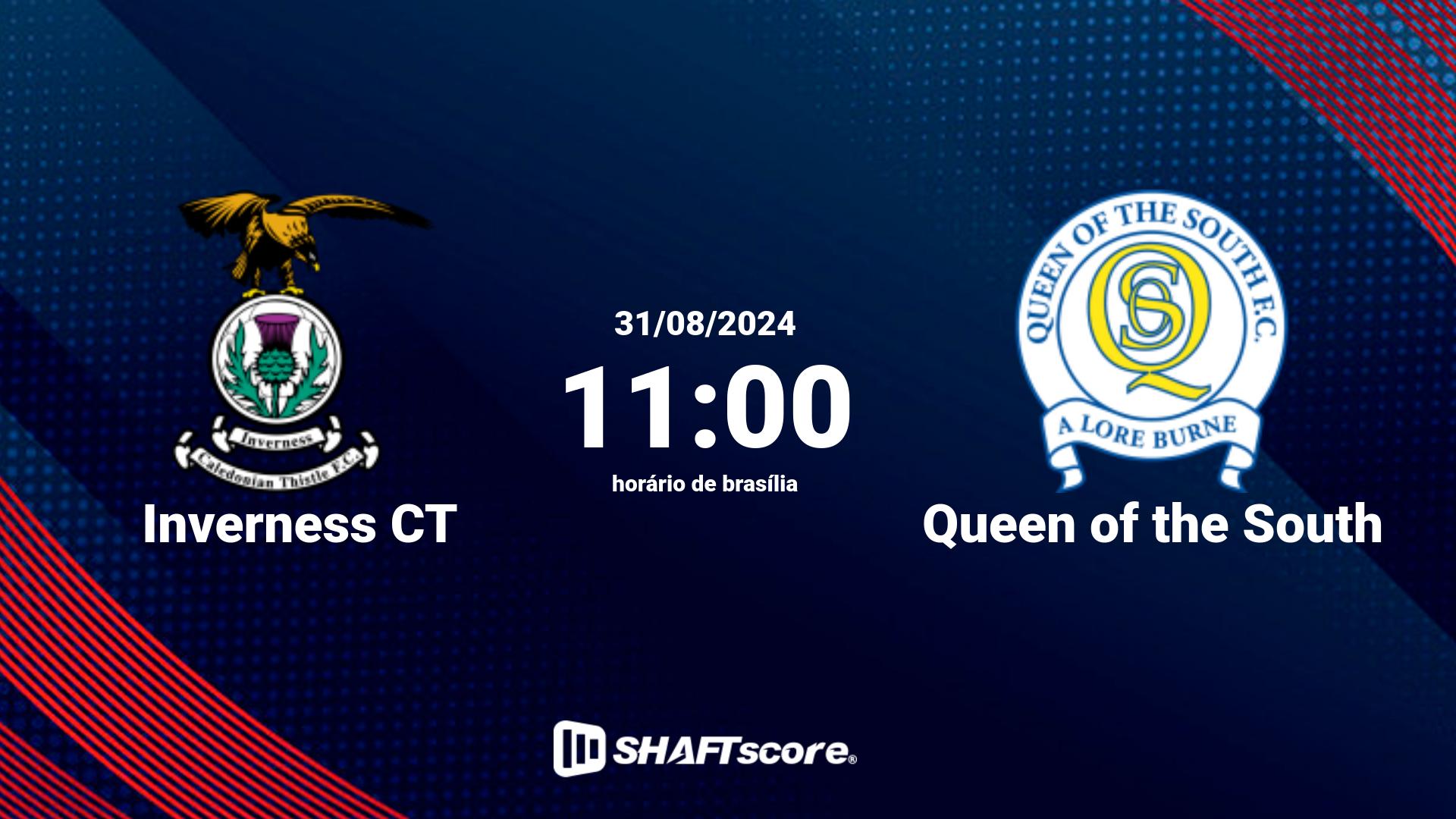 Estatísticas do jogo Inverness CT vs Queen of the South 31.08 11:00