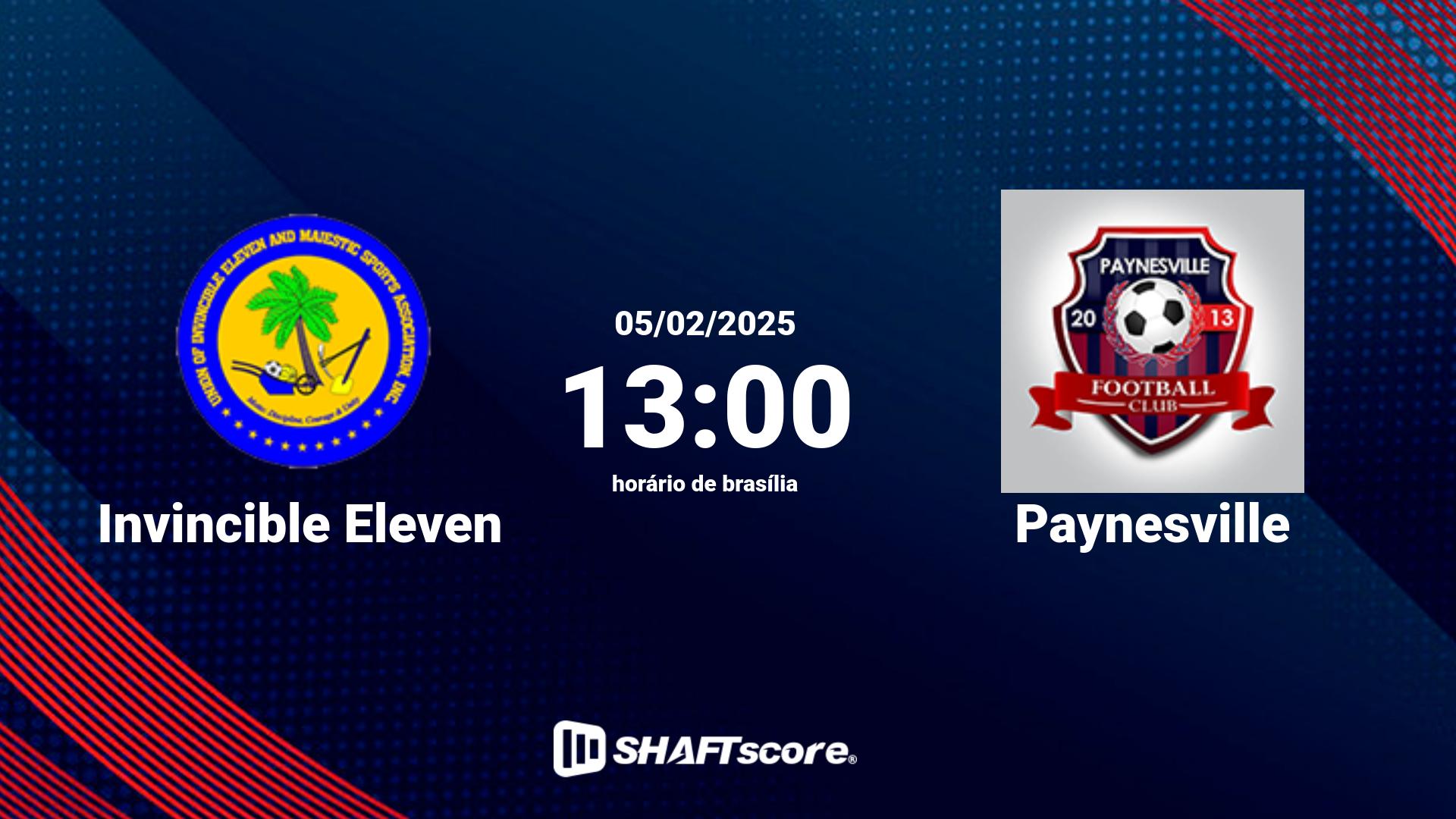 Estatísticas do jogo Invincible Eleven vs Paynesville 05.02 13:00