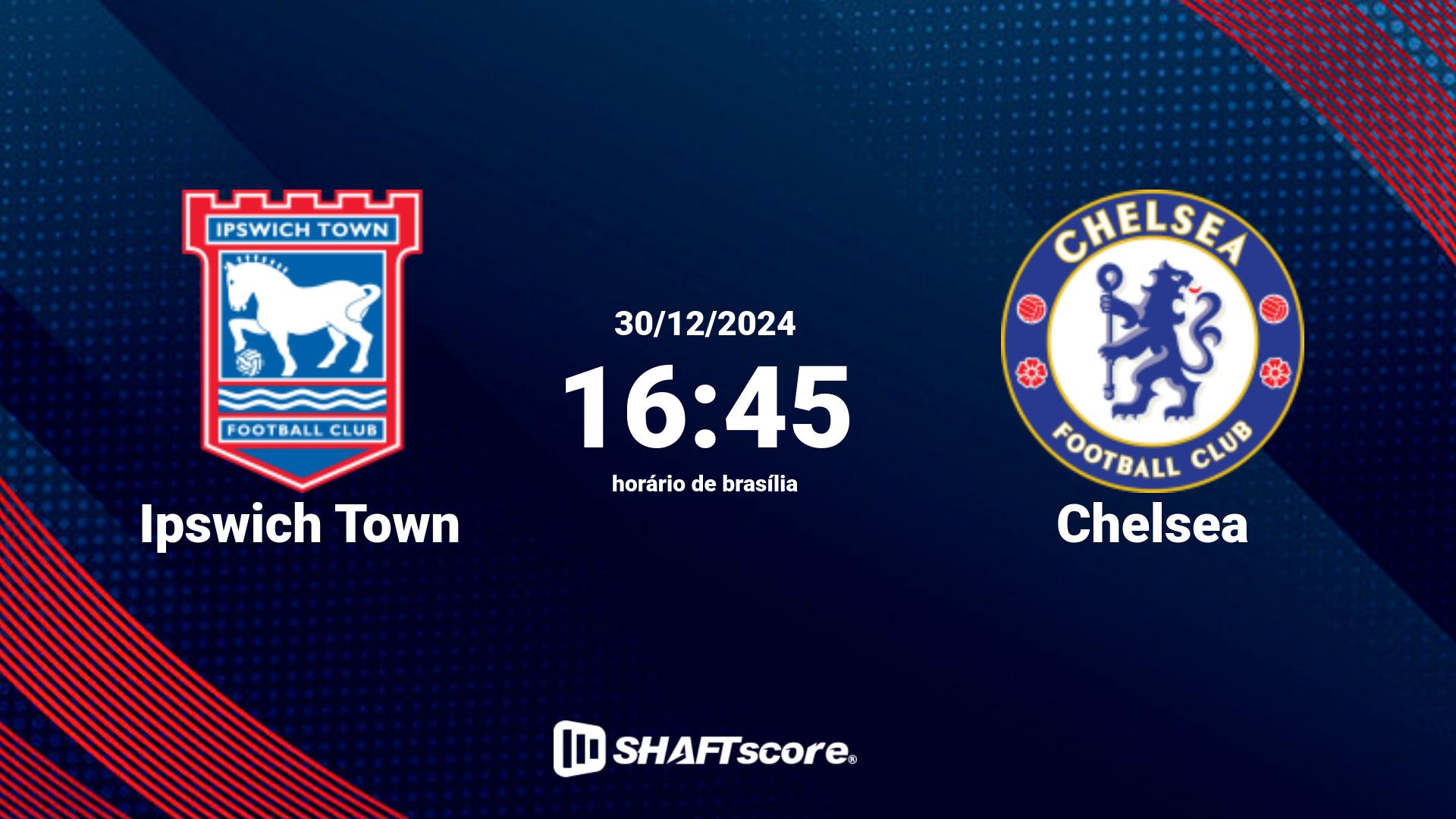 Estatísticas do jogo Ipswich Town vs Chelsea 30.12 16:45