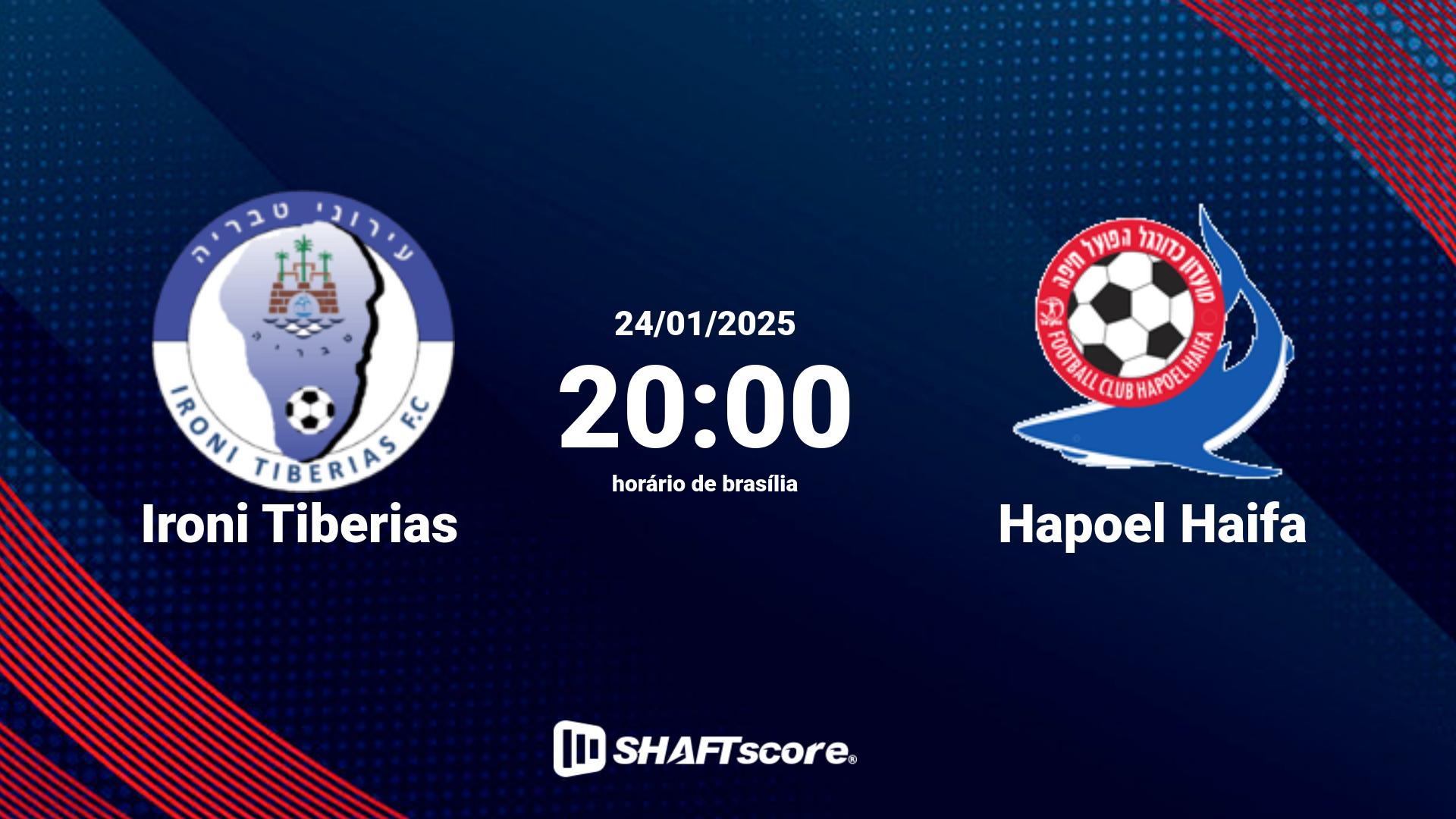 Estatísticas do jogo Ironi Tiberias vs Hapoel Haifa 24.01 20:00