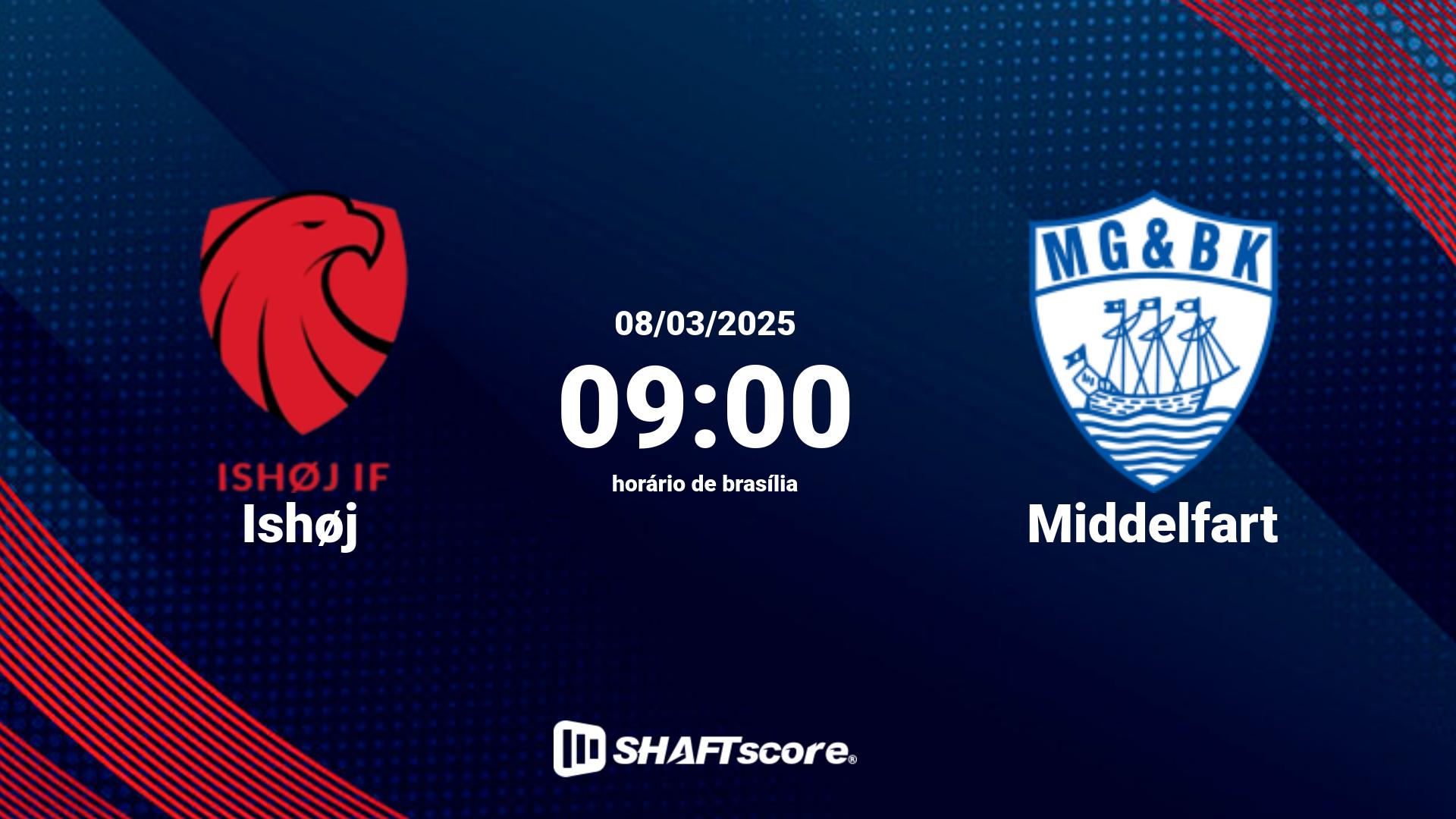 Estatísticas do jogo Ishøj vs Middelfart 08.03 09:00