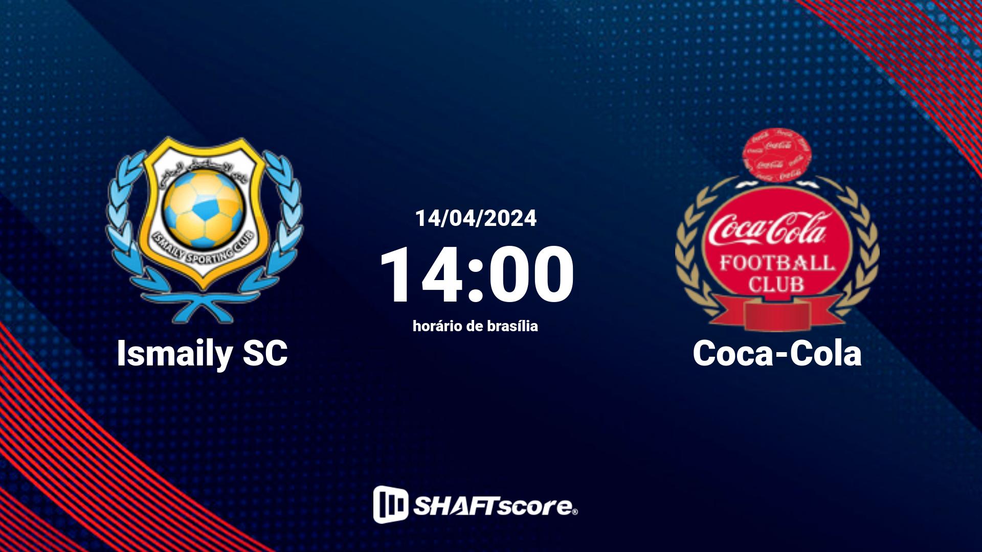 Estatísticas do jogo Ismaily SC vs Coca-Cola 14.04 14:00