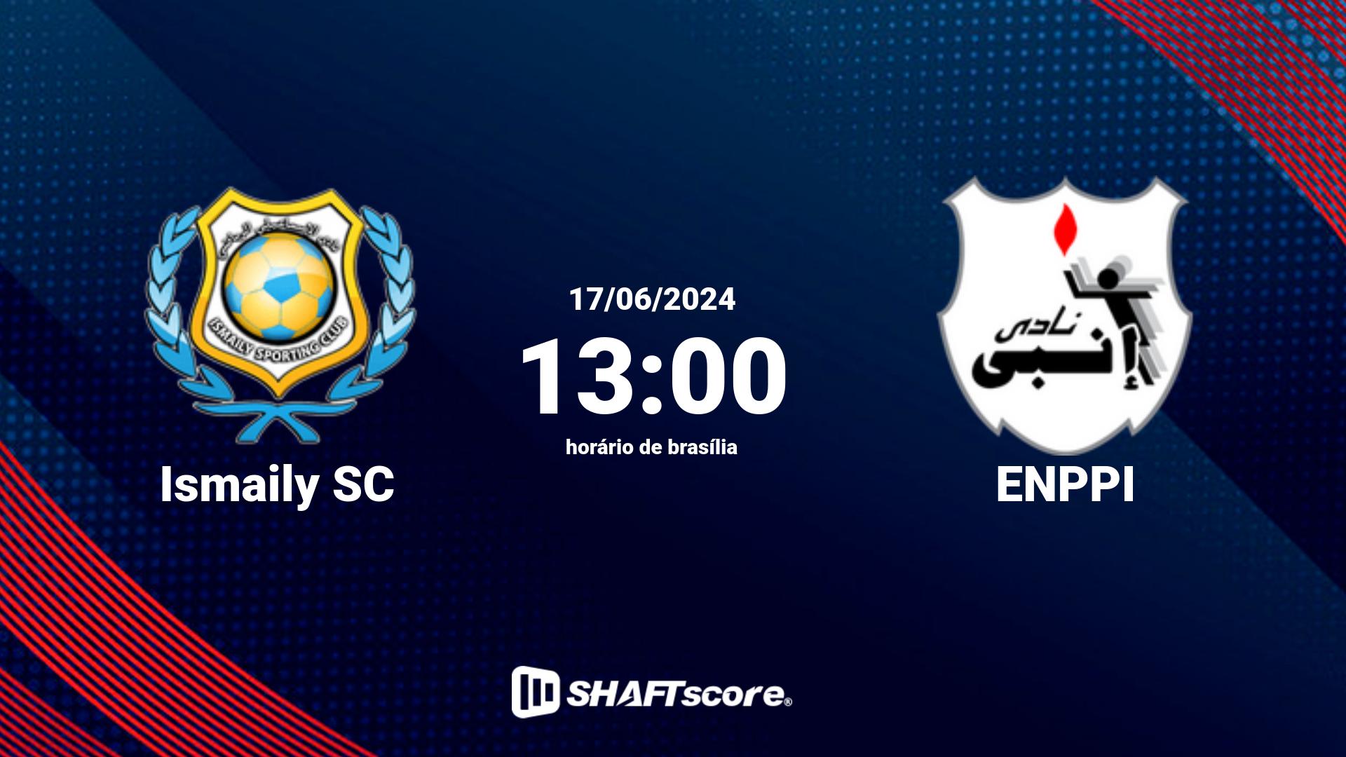 Estatísticas do jogo Ismaily SC vs ENPPI 17.06 13:00